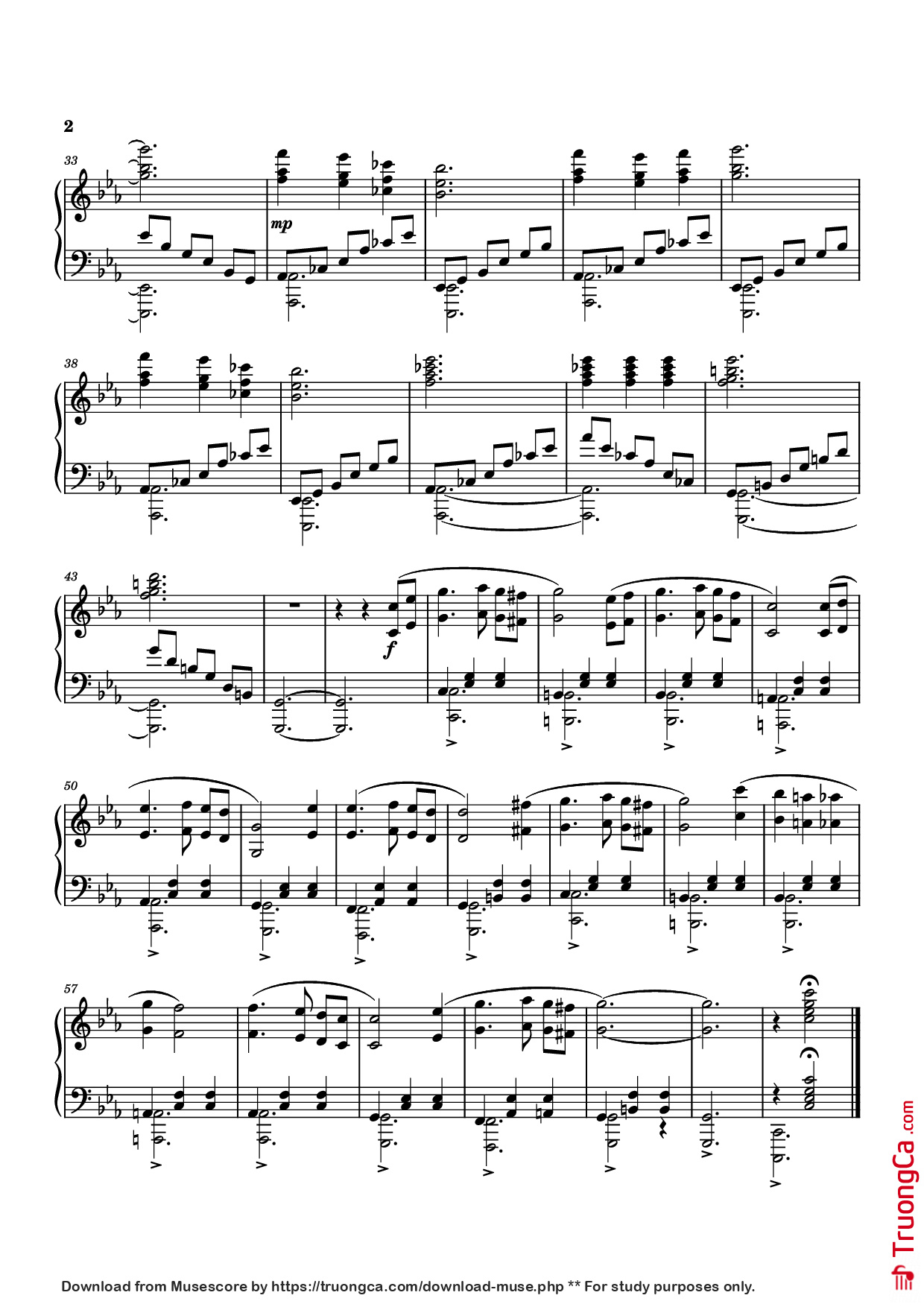 Page 2 of Sheet music PDF Piano Valse Sentimentale No.2 Piano - Masked Pianist