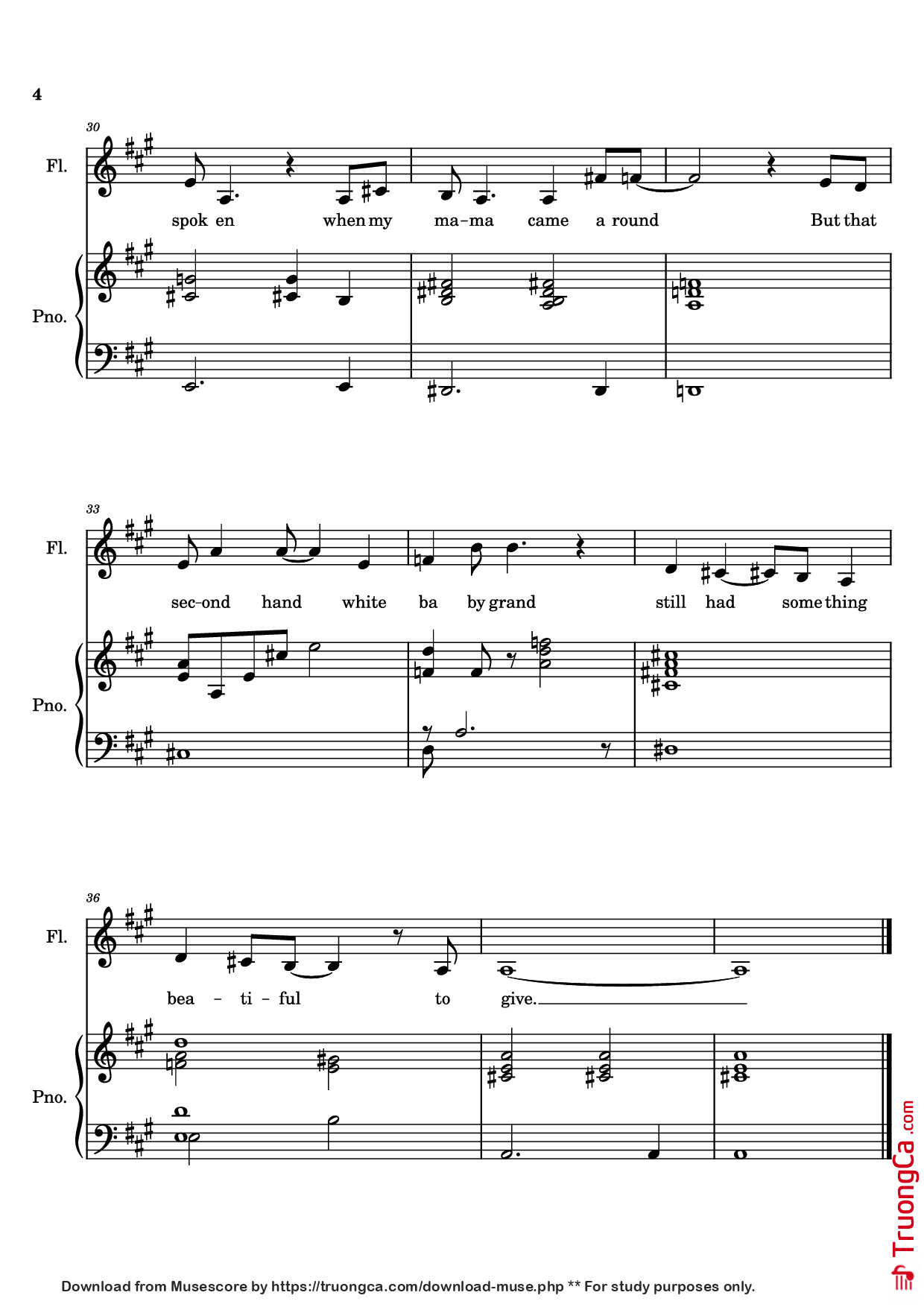 Page 4 of Sheet music PDF Piano Second Hand Baby White Grand Piano - SCOTT WITMANN and MARC SHAIMAN