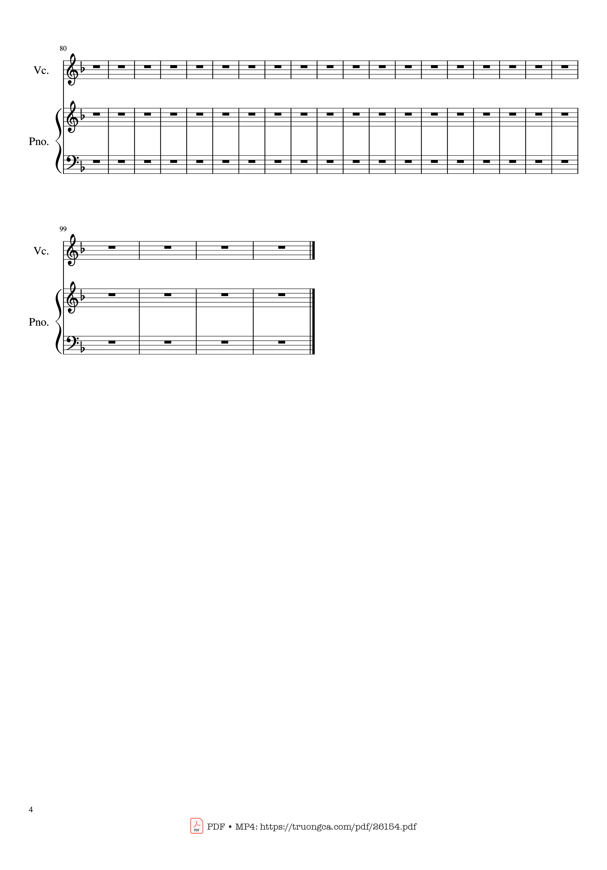 Page 4 of Sheet music PDF Piano The sound of silence Piano - Cello Violin - Undefined