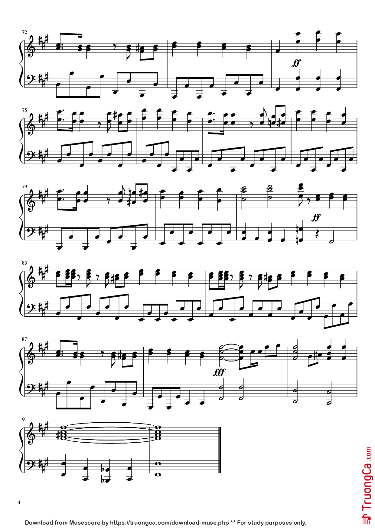 Page 4 of Sheet music PDF Piano My Army Piano - Arr. by Felix Zander