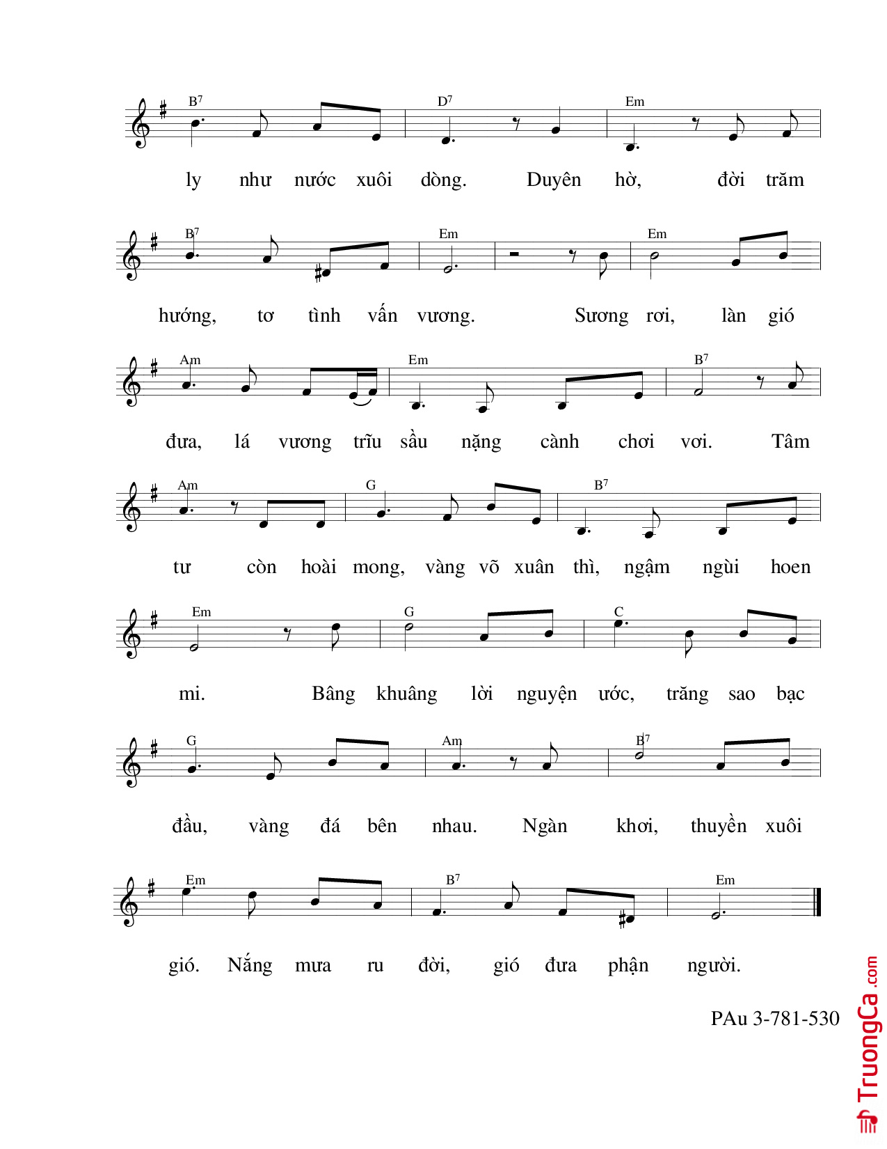 Page 2 of Sheet music PDF Duyên hờ - Ngô Đạo