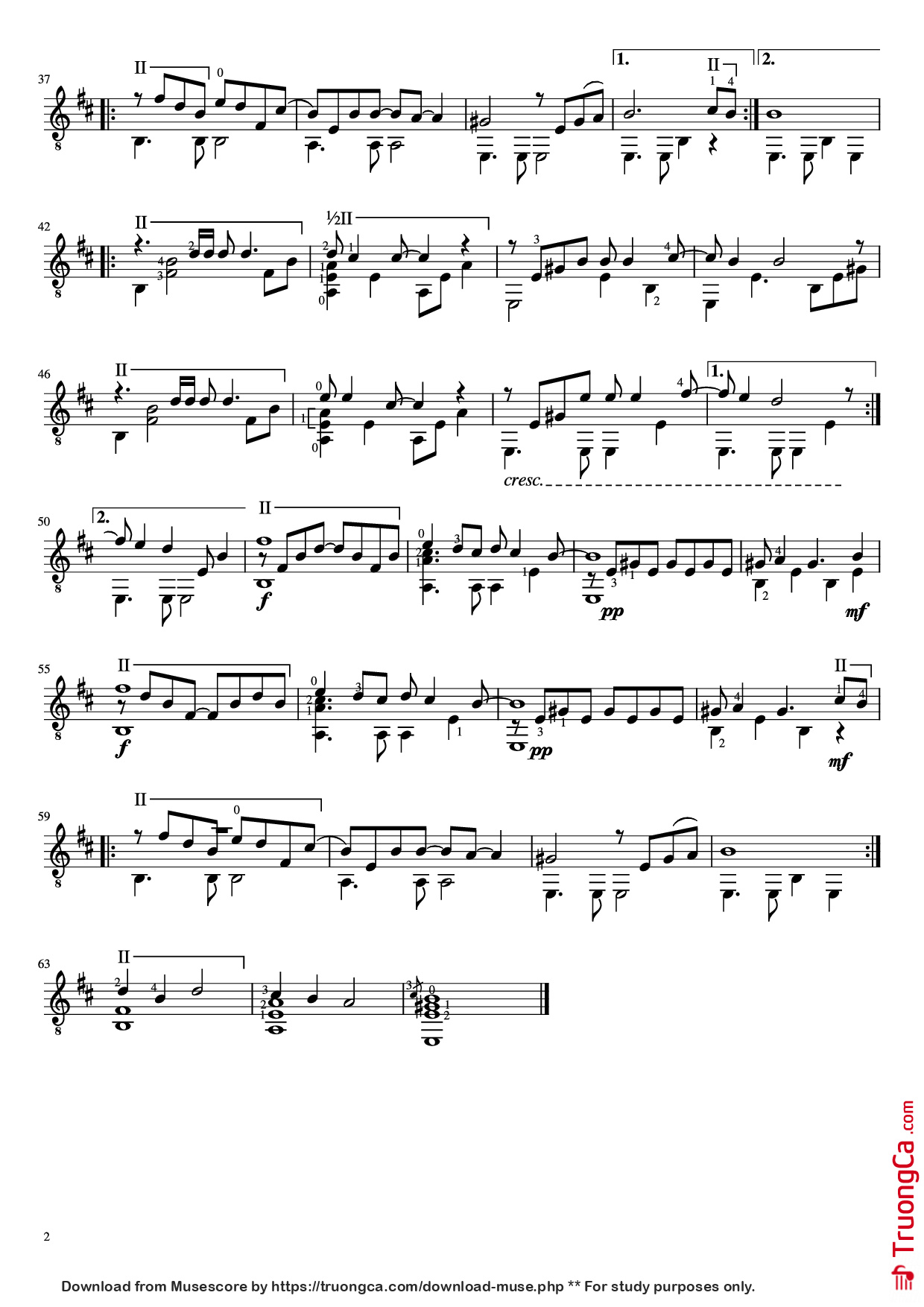 Page 2 of Sheet music PDF Guitar Tab Wicked Game Guitar TAB - Chris Isaak