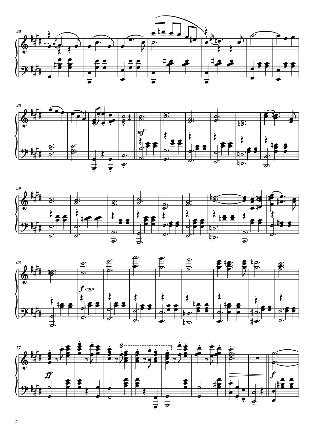 Page 2 of Sheet music PDF Piano The Snowstorm: Waltz No. 2 Piano - G.V. Sviridov (arr. ReFruity