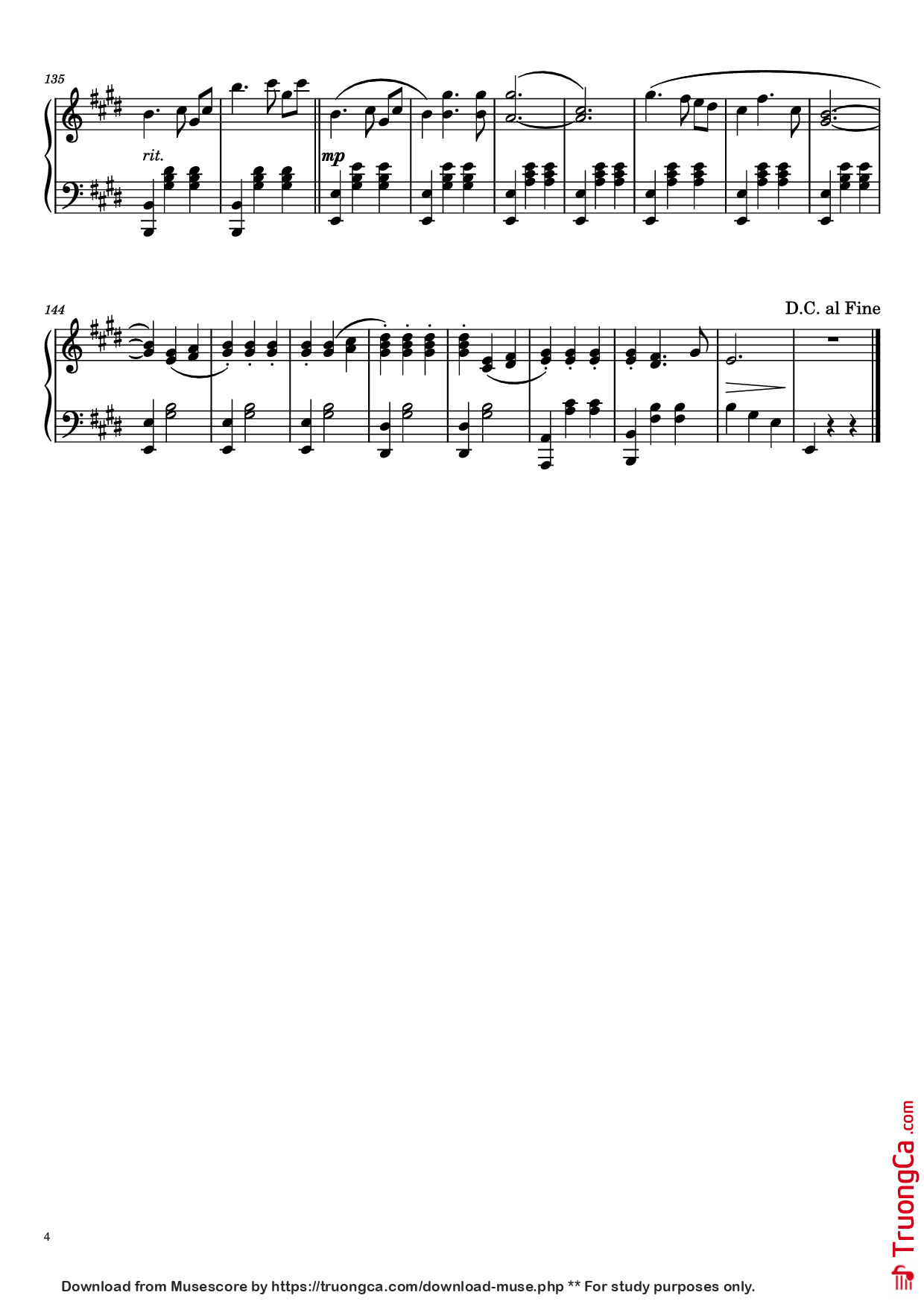Page 4 of Sheet music PDF Piano The Snowstorm: Waltz No. 2 Piano - G.V. Sviridov (arr. ReFruity