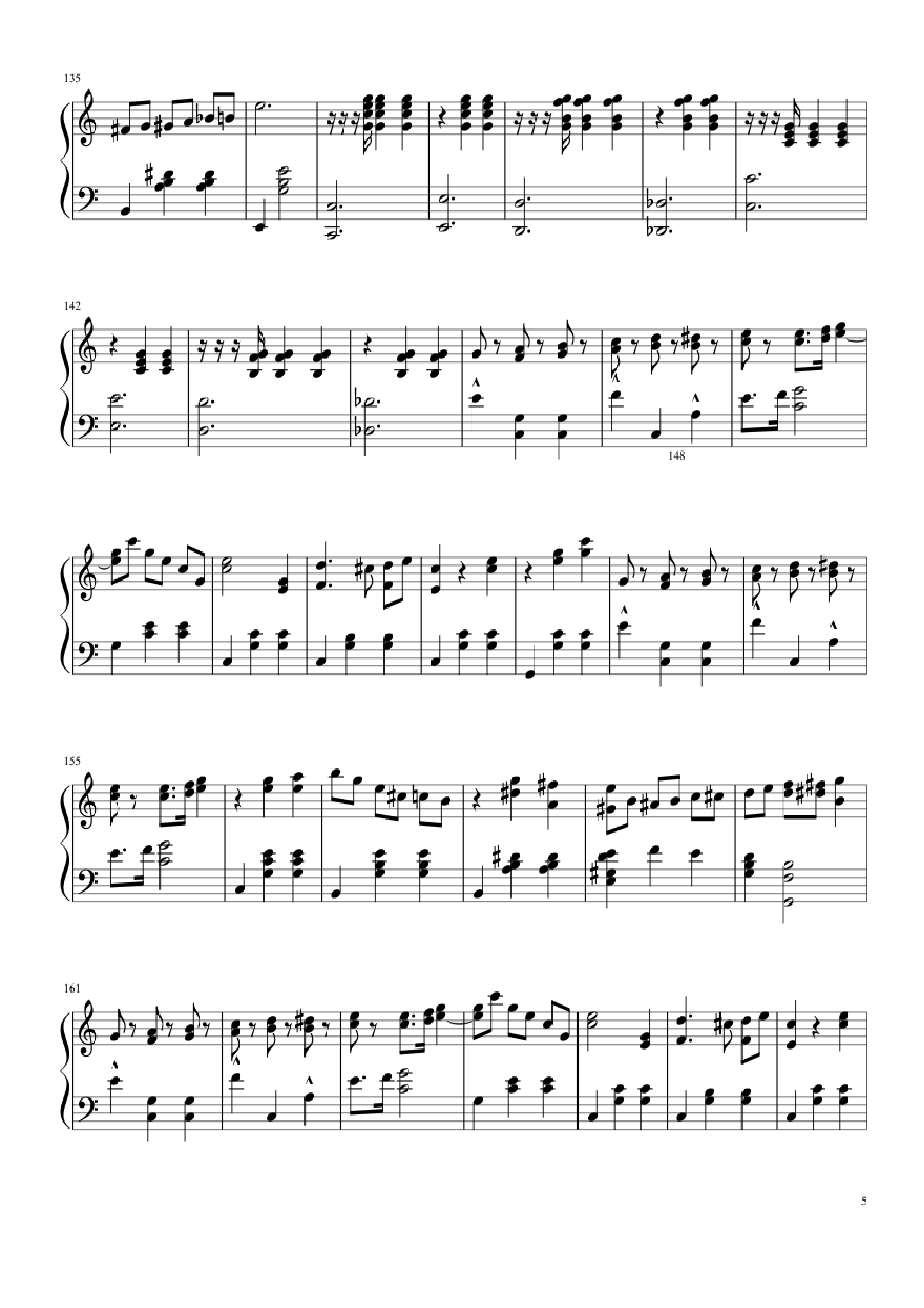 Page 5 of Sheet music PDF Piano Waltz from Masquerade Piano - Khachaturian