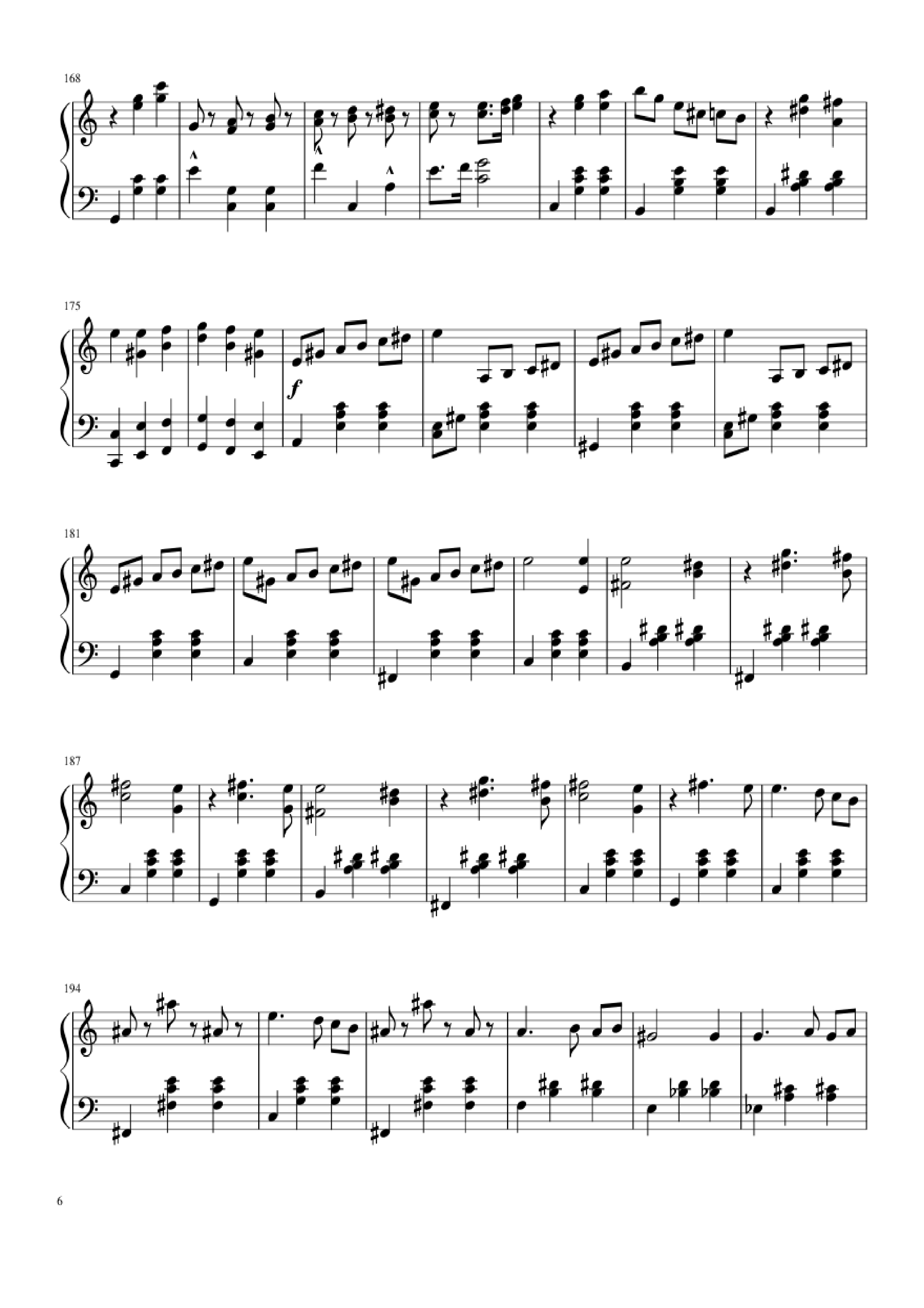 Page 6 of Sheet music PDF Piano Waltz from Masquerade Piano - Khachaturian