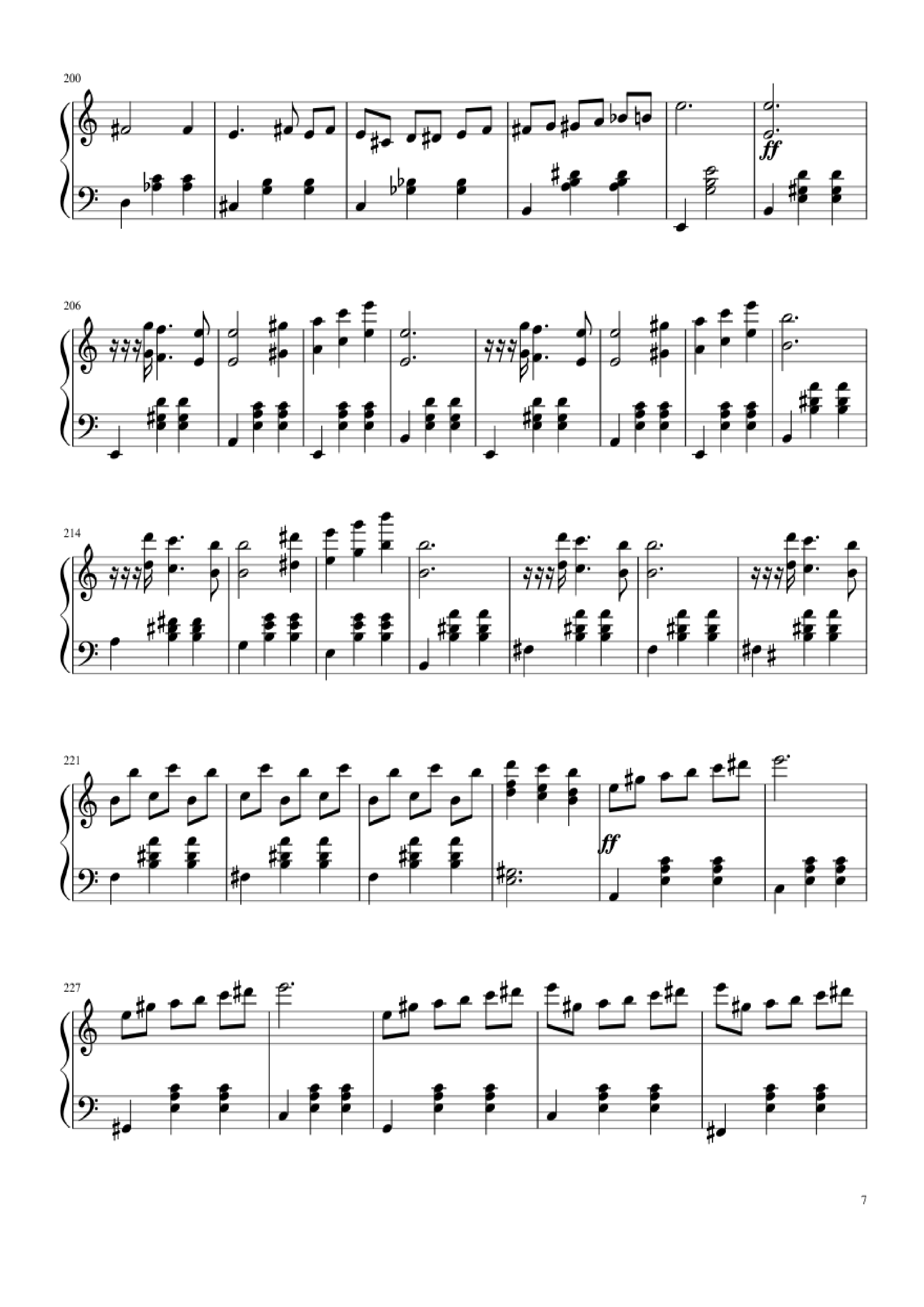 Page 7 of Sheet music PDF Piano Waltz from Masquerade Piano - Khachaturian
