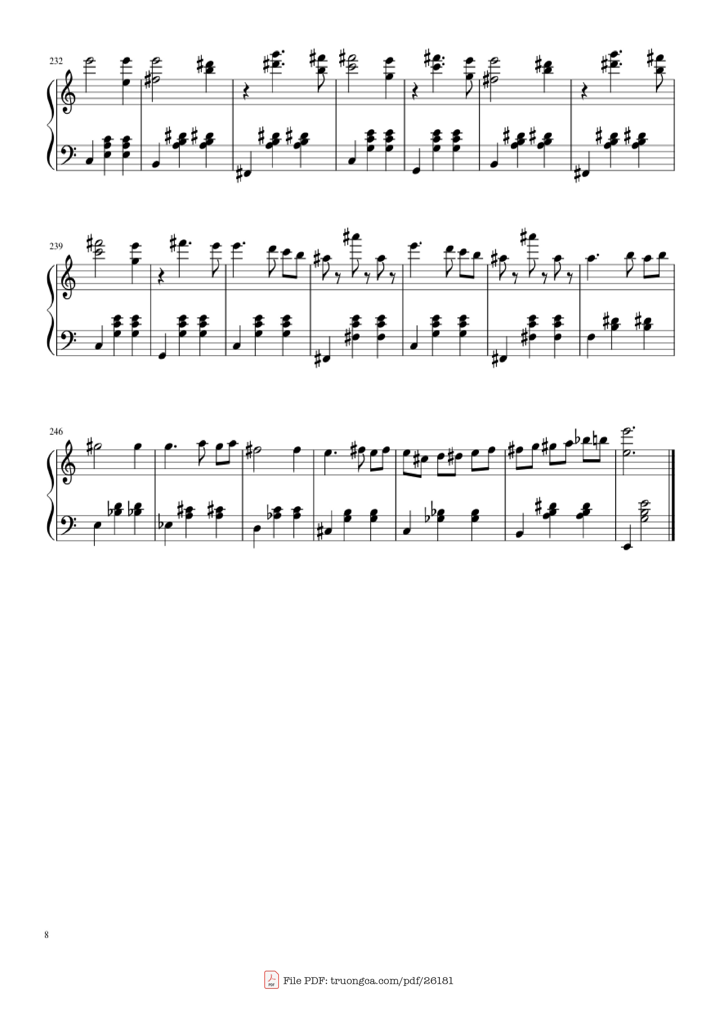 Page 8 of Sheet music PDF Piano Waltz from Masquerade Piano - Khachaturian