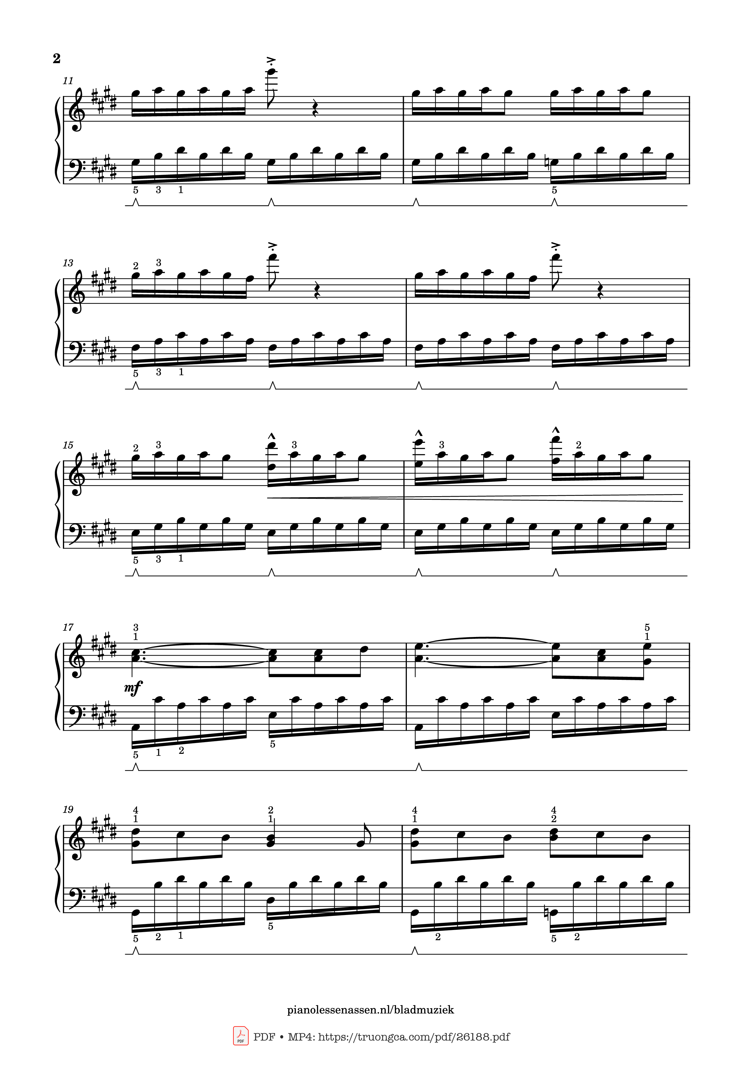 Page 2 of Sheet music PDF Piano Golden Hour Piano (with fingering) - JVKE