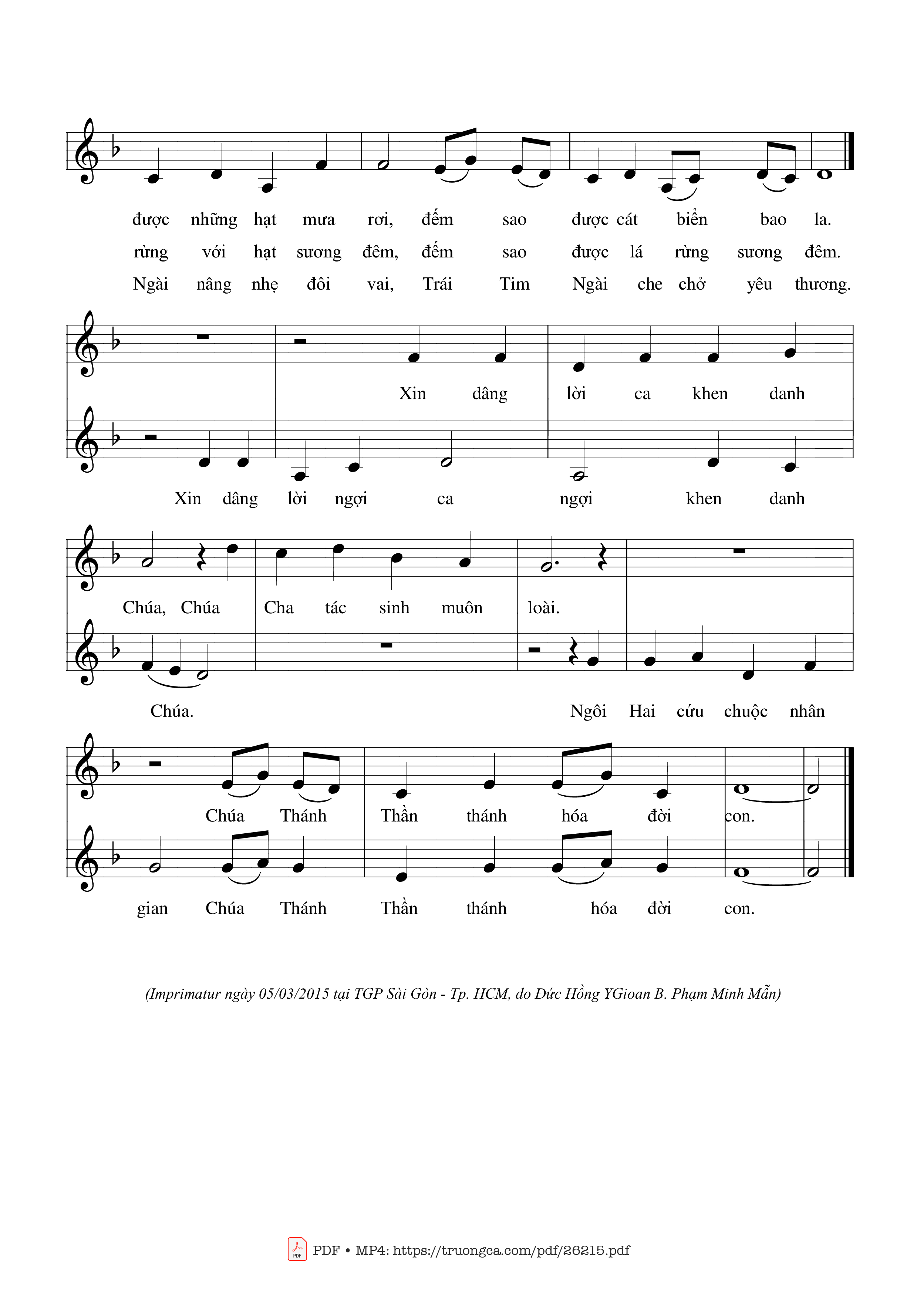 Page 2 of Sheet music PDF Ân Tình Chúa Đếm Sao Được -  Mido