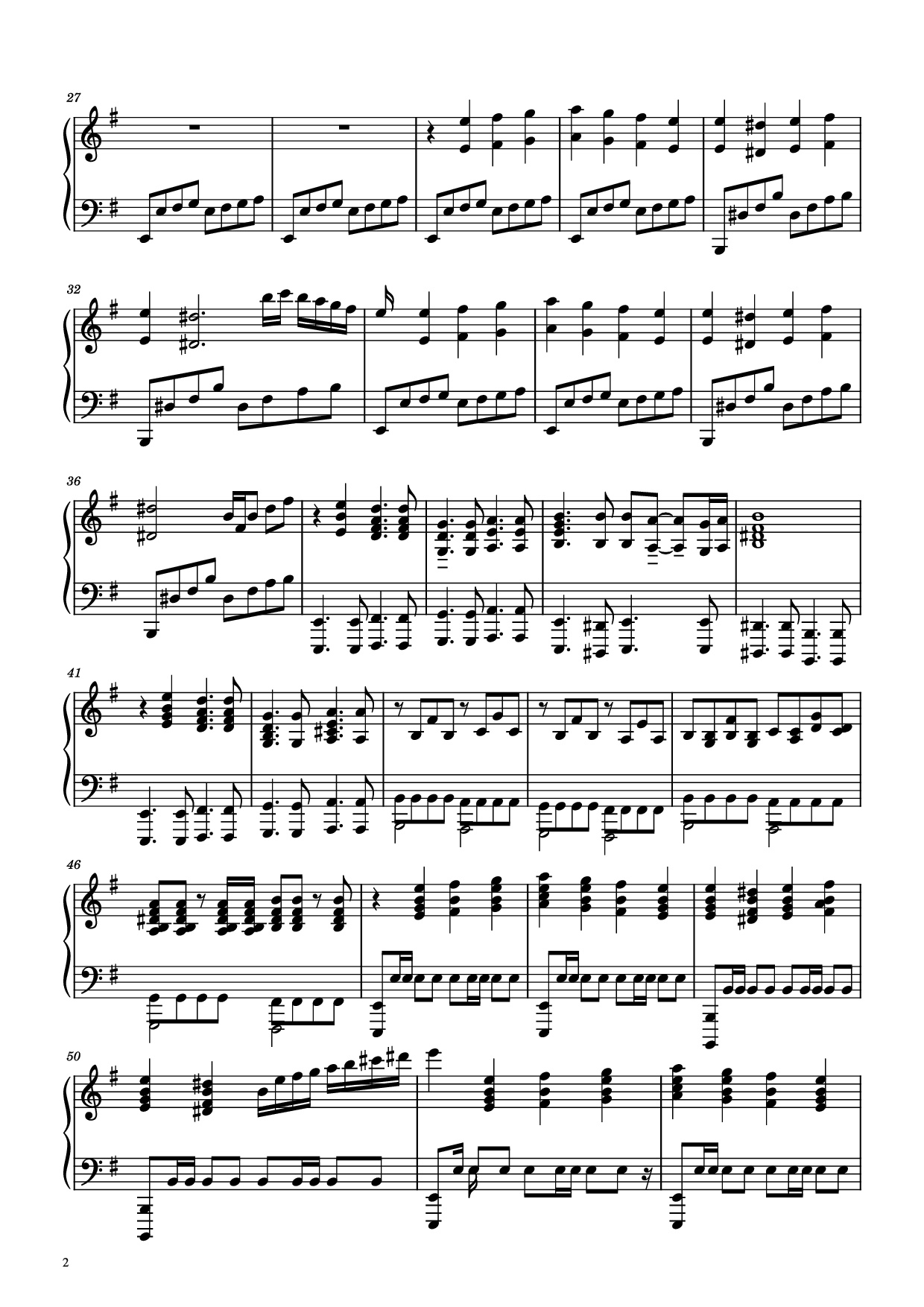 Page 2 of Sheet music PDF Piano Paint it black Piano - Ramin Djawadi