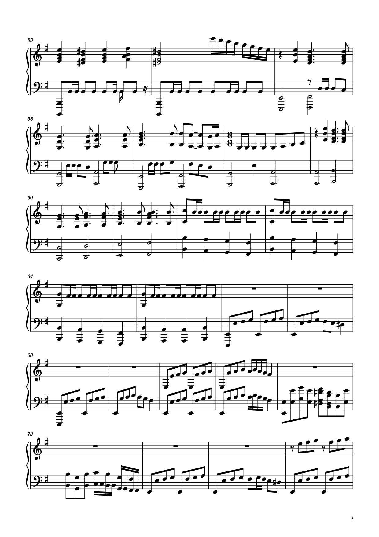 Page 3 of Sheet music PDF Piano Paint it black Piano - Ramin Djawadi