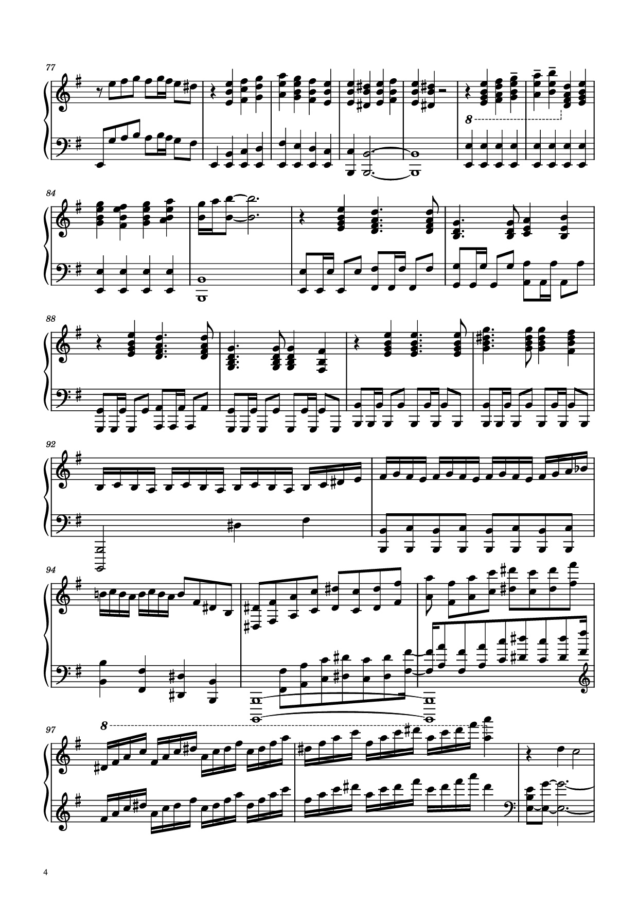 Page 4 of Sheet music PDF Piano Paint it black Piano - Ramin Djawadi