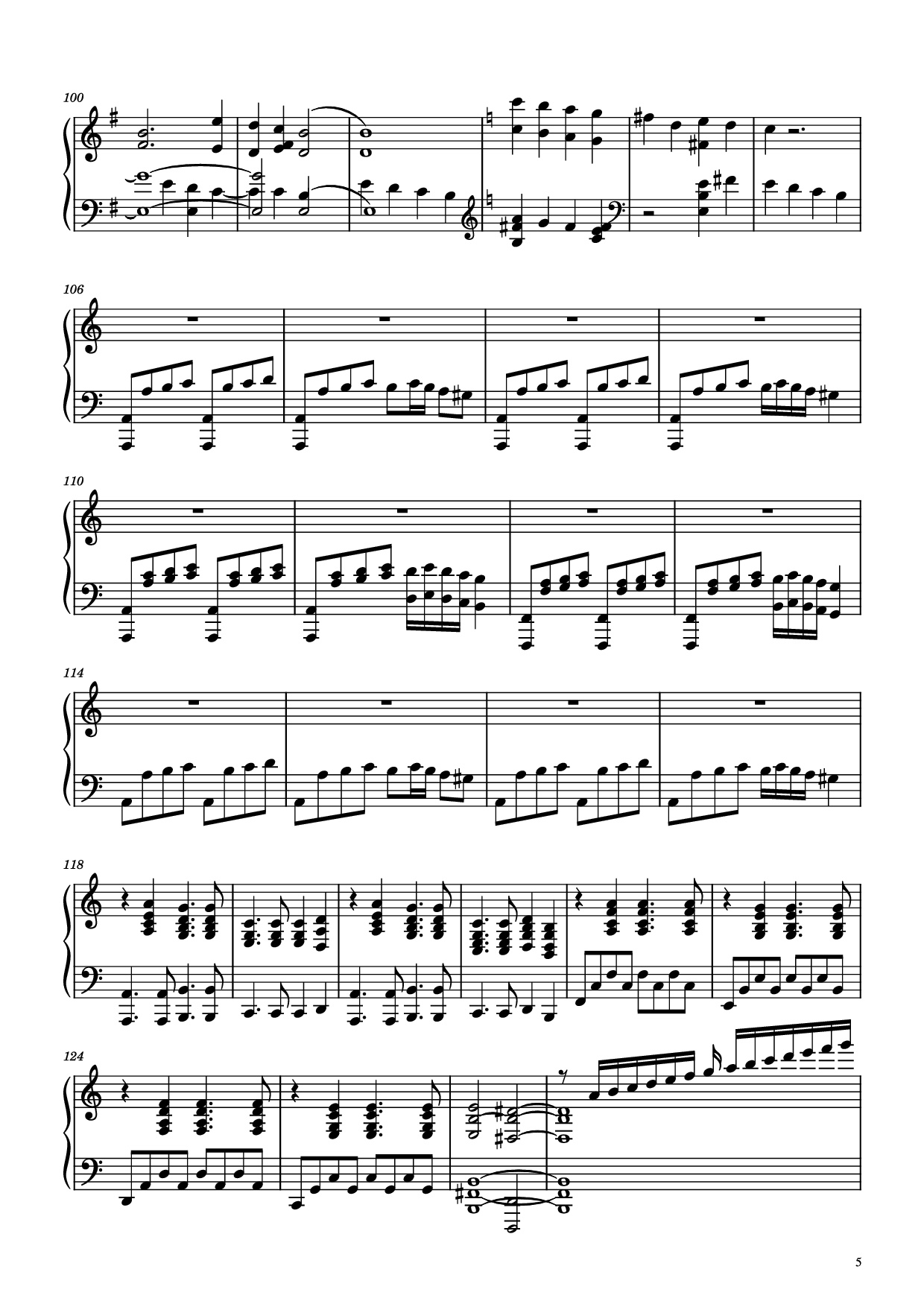 Page 5 of Sheet music PDF Piano Paint it black Piano - Ramin Djawadi