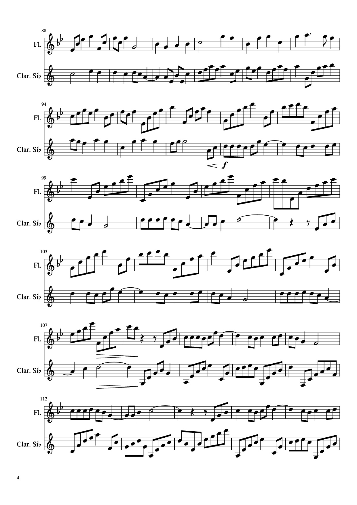 Page 4 of Sheet music PDF Studio Ghibli Duet - Joe Hisaishi