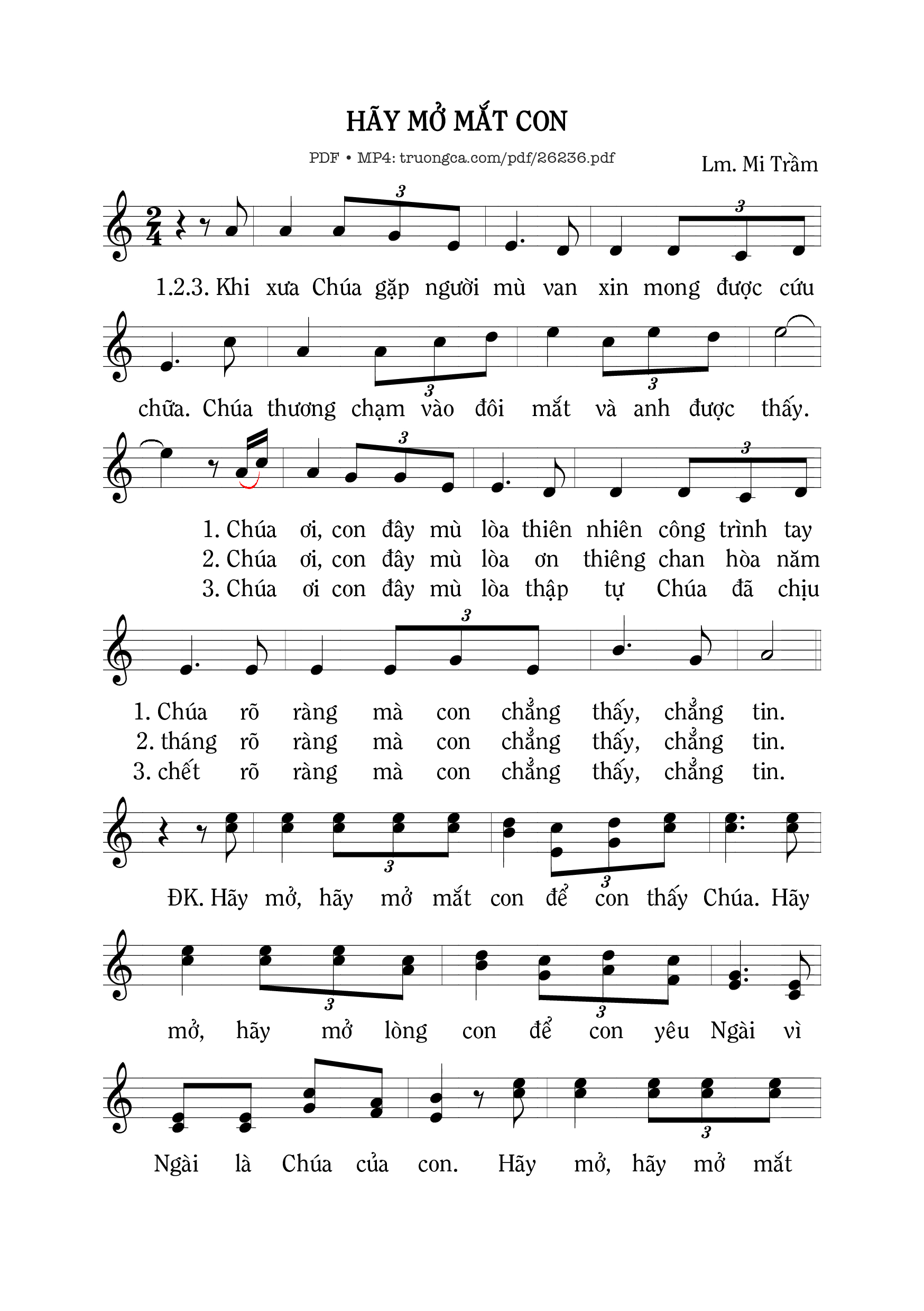 Khi xưa Chúa gặp người mù van xin mong được cứu chữa, Trang 1