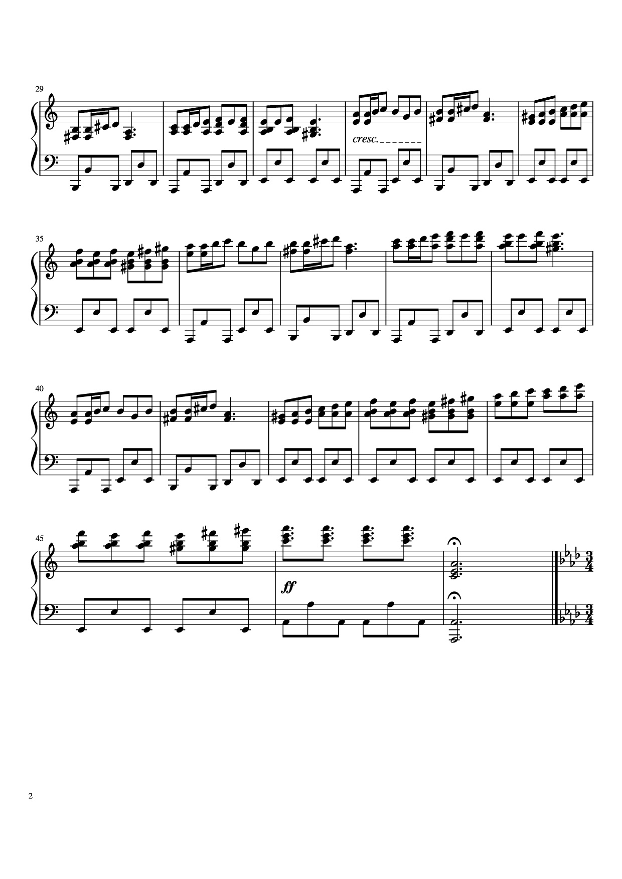 Page 2 of Sheet music PDF Piano Scenes From An Unknown Movie Piano - Brent Buyse