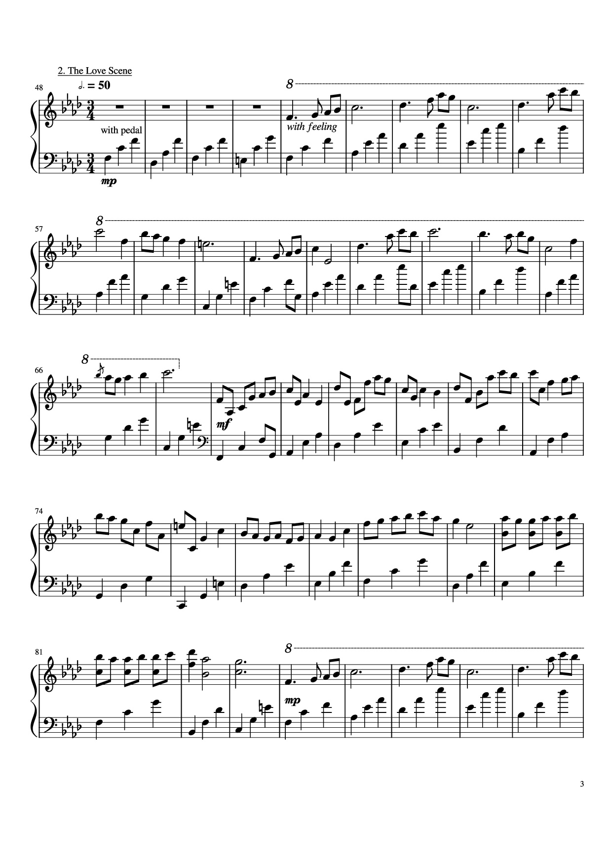 Page 3 of Sheet music PDF Piano Scenes From An Unknown Movie Piano - Brent Buyse