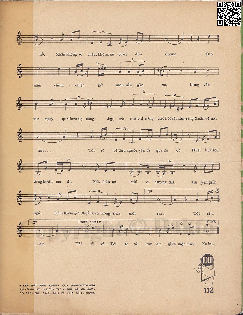 Page 3 of Sheet music PDF Hẹn một mùa xuân - Đinh Việt Lang