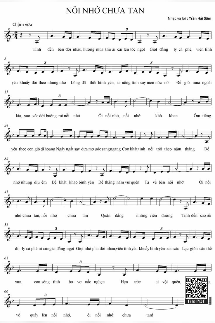 Nỗi nhớ chưa tan