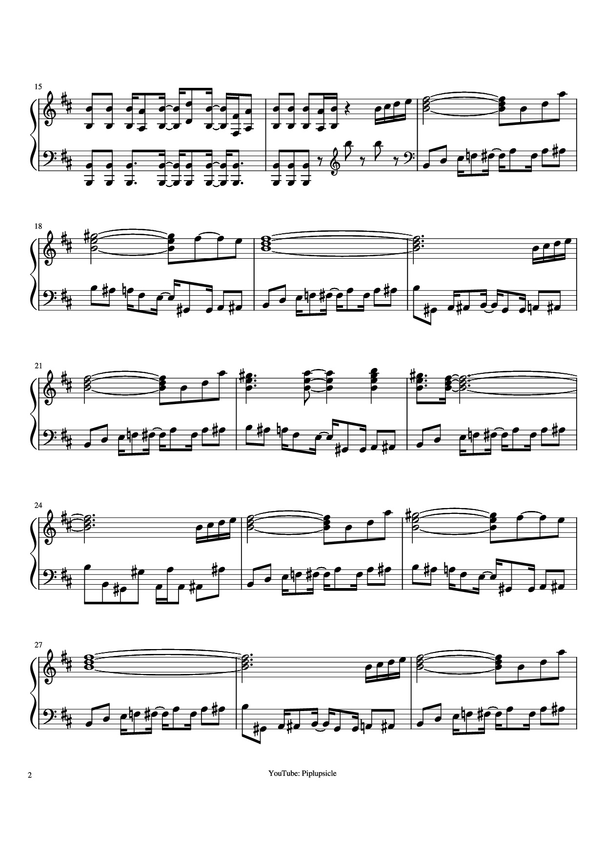 Page 2 of Sheet music PDF Piano Giorno