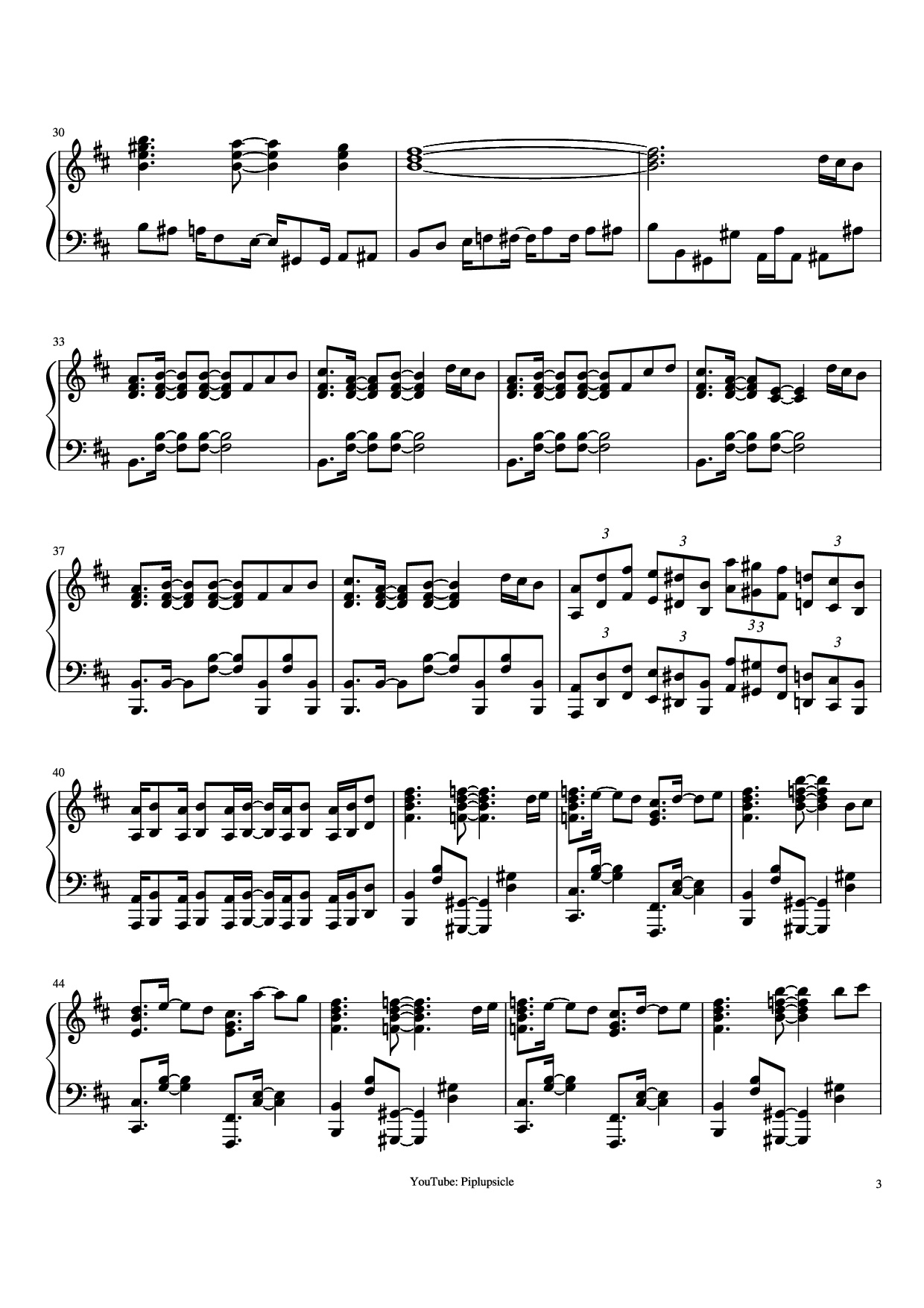 Page 3 of Sheet music PDF Piano Giorno