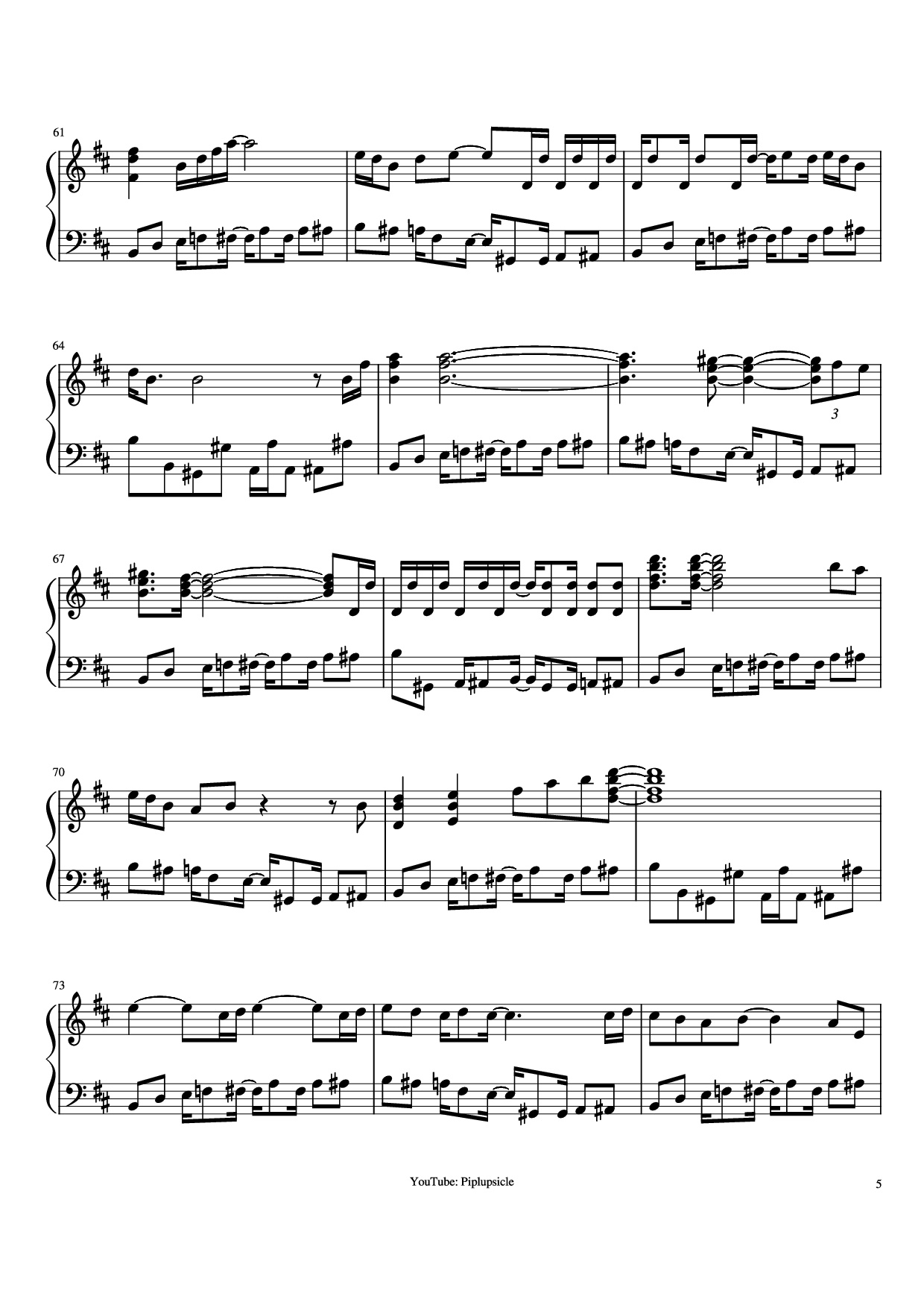 Page 5 of Sheet music PDF Piano Giorno