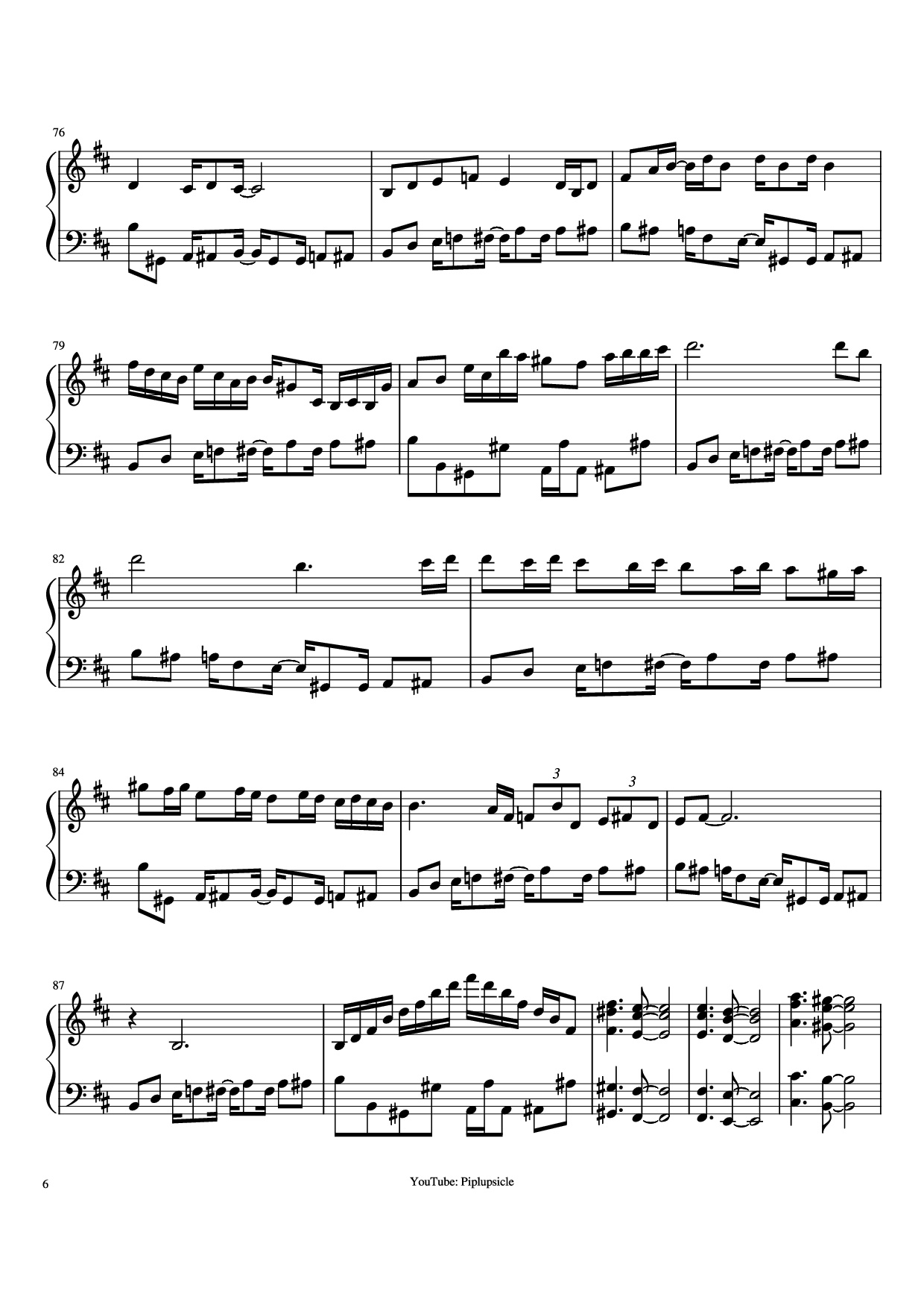 Page 6 of Sheet music PDF Piano Giorno