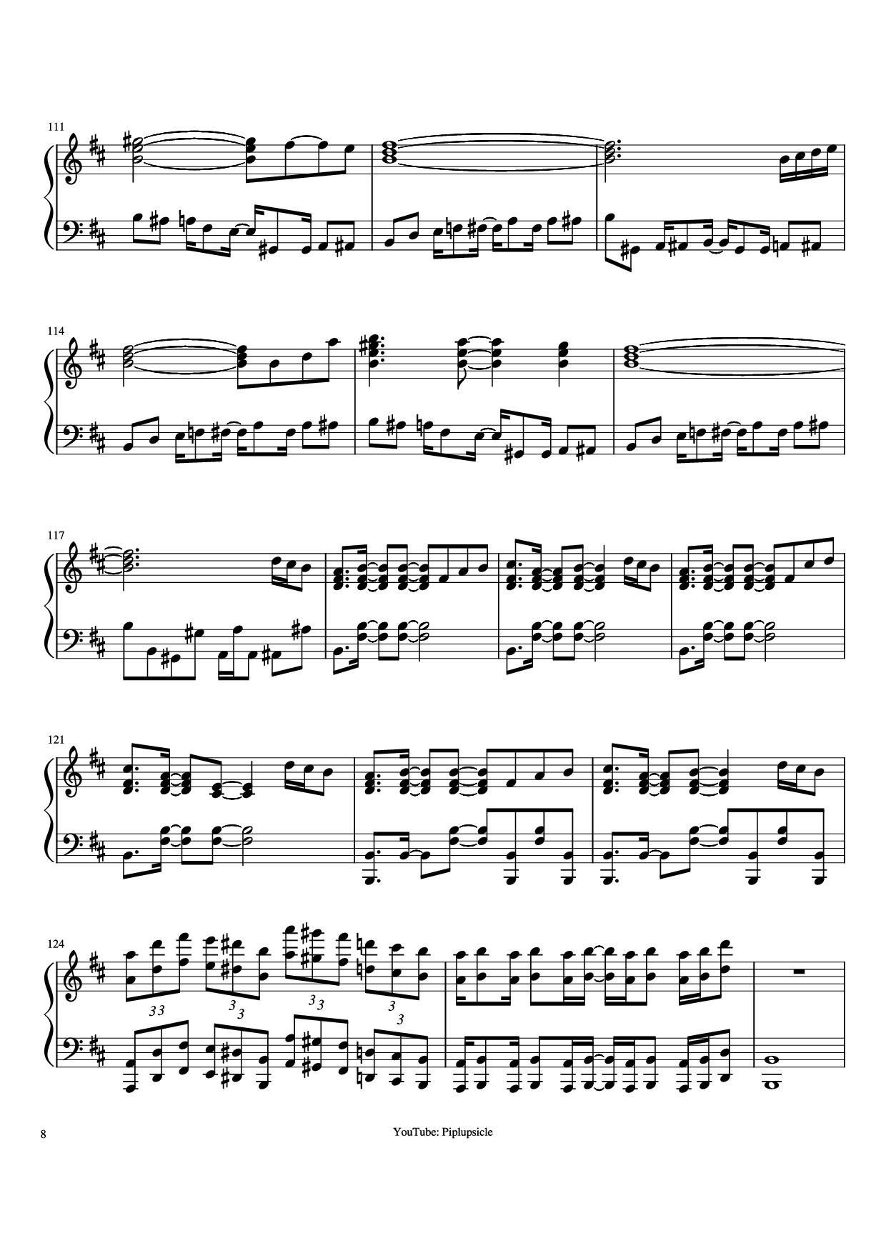 Page 8 of Sheet music PDF Piano Giorno