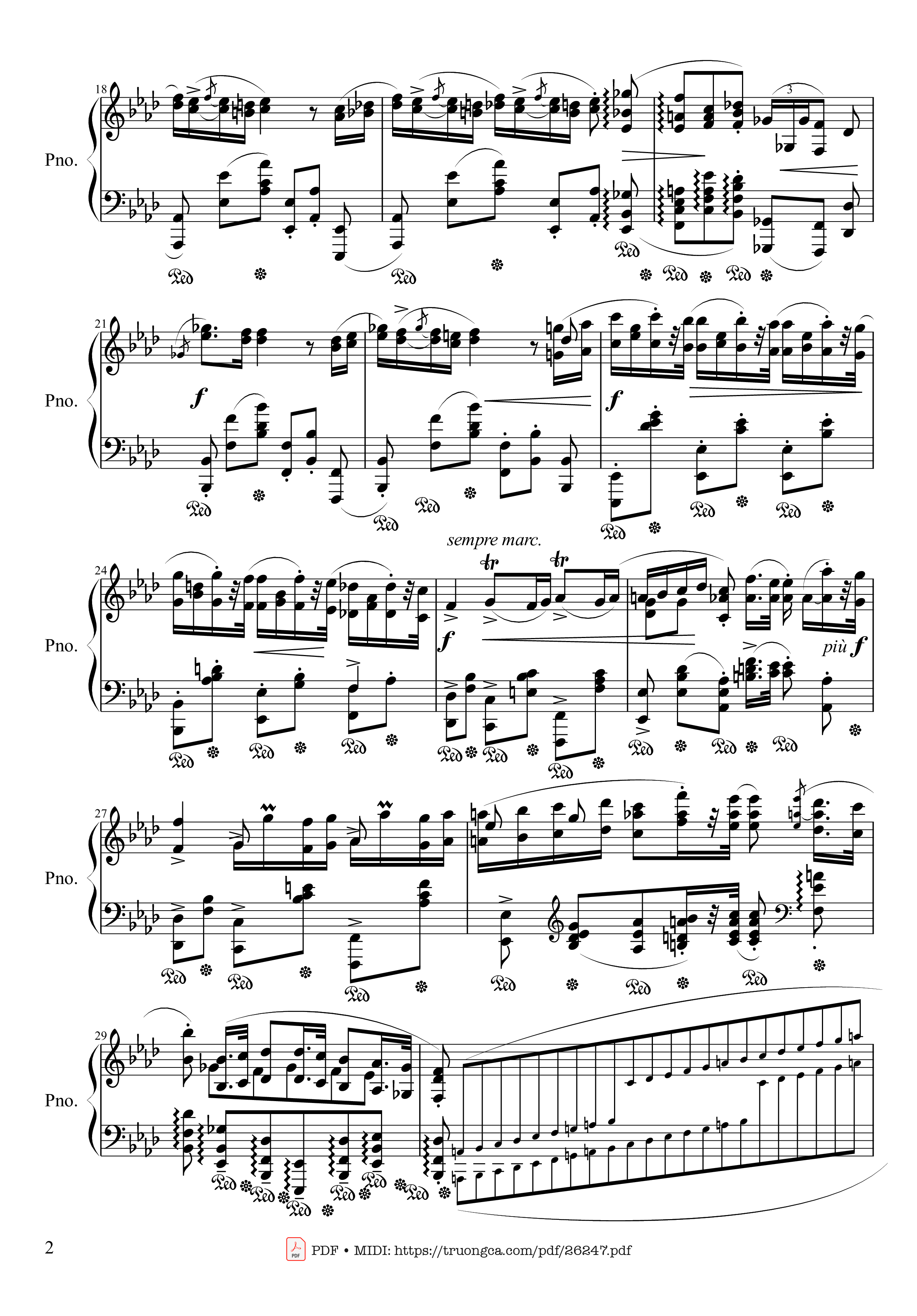 Page 2 of Sheet music PDF Piano Polonaise Heroic in A-flat Major, Op. 53 - Frédéric Chopin