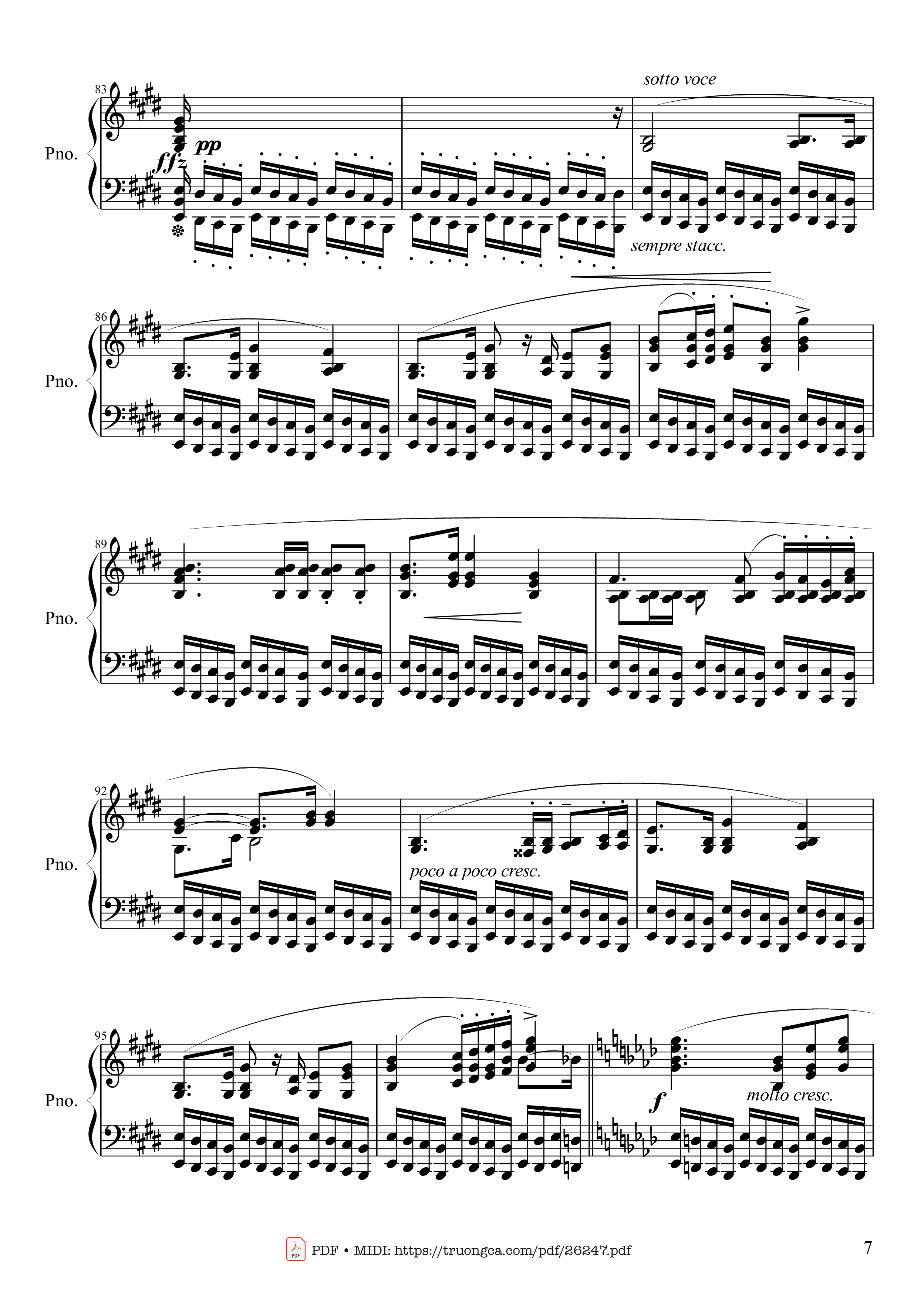 Page 7 of Sheet music PDF Piano Polonaise Heroic in A-flat Major, Op. 53 - Frédéric Chopin