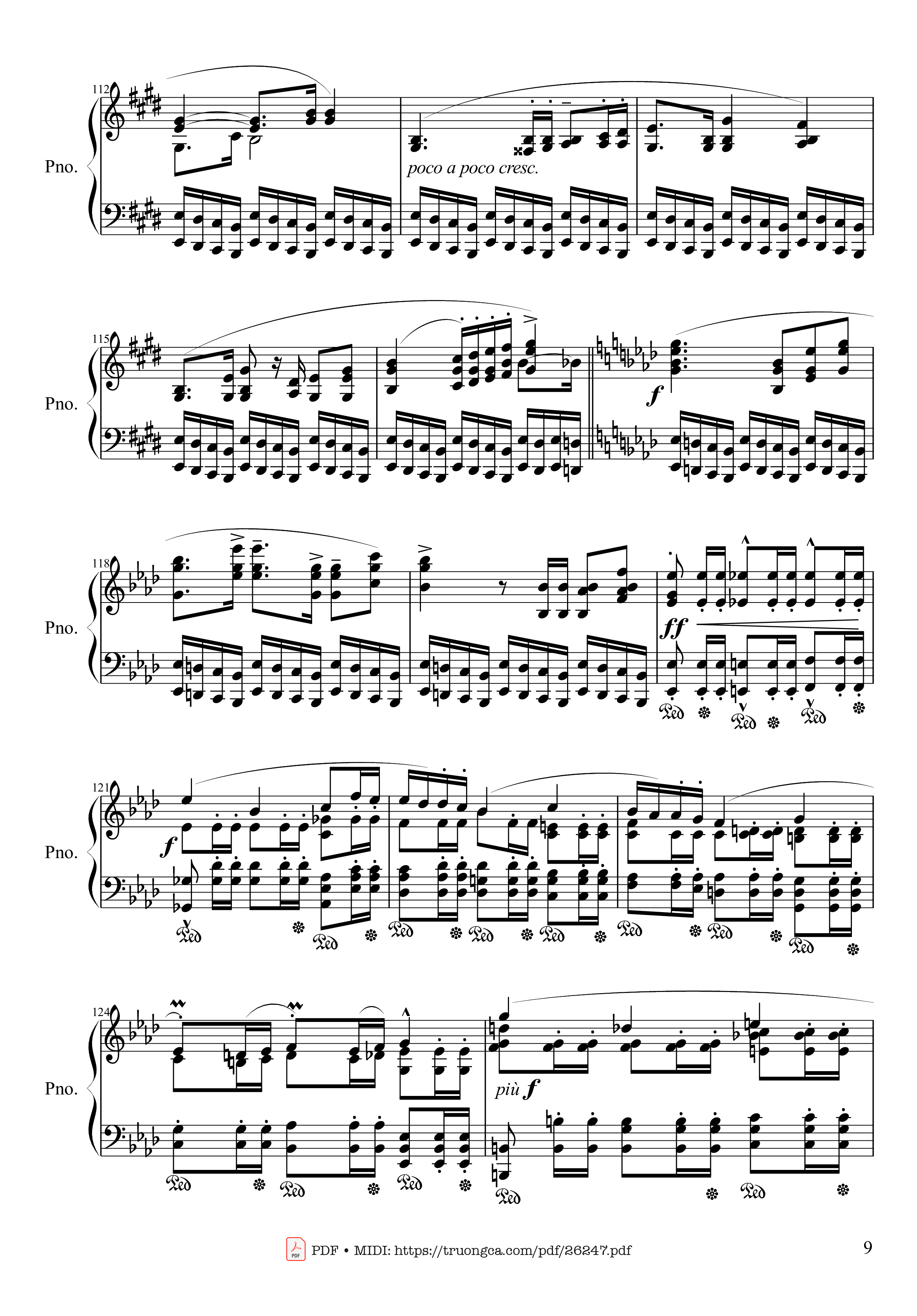 Page 9 of Sheet music PDF Piano Polonaise Heroic in A-flat Major, Op. 53 - Frédéric Chopin
