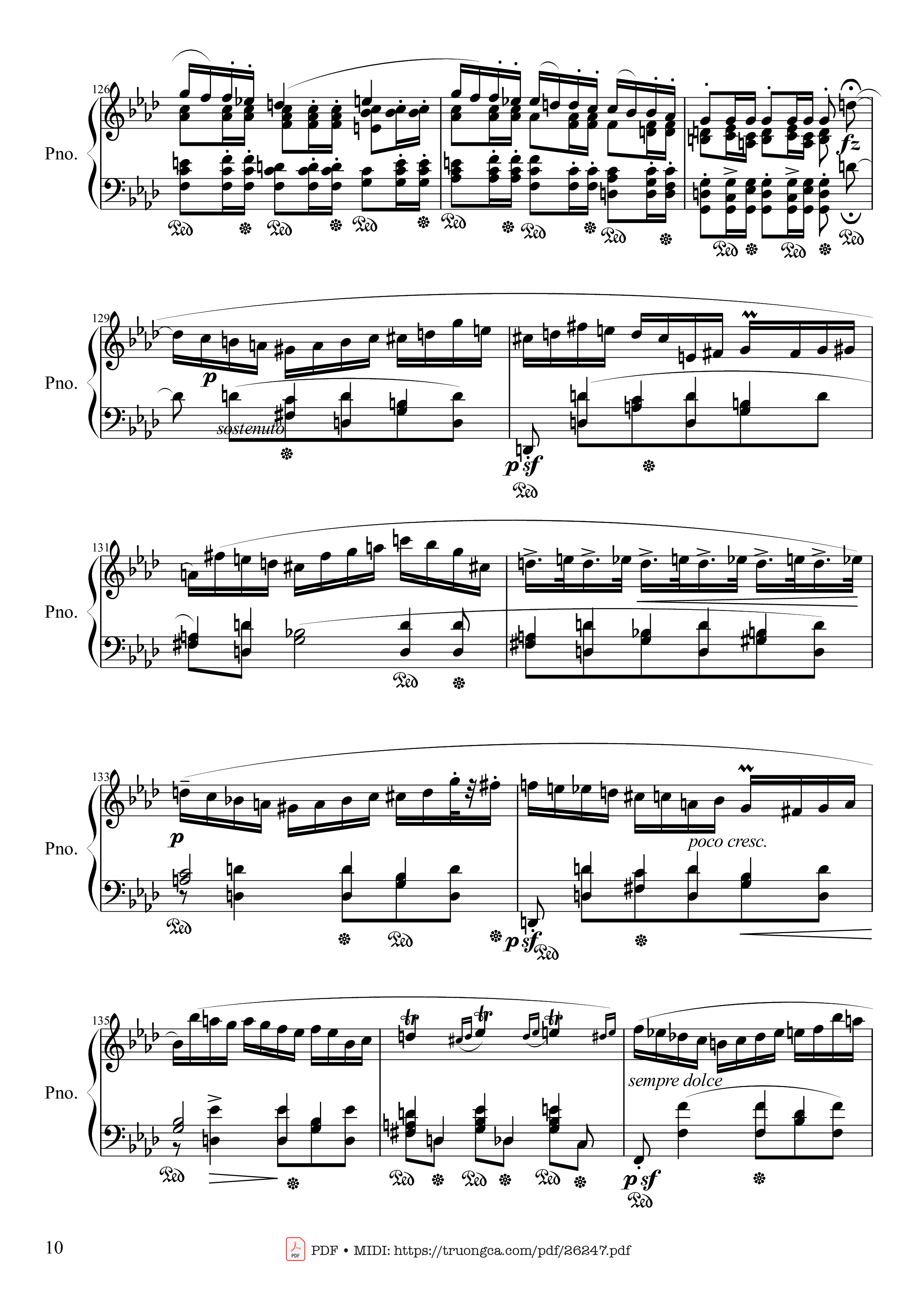 Page 10 of Sheet music PDF Piano Polonaise Heroic in A-flat Major, Op. 53 - Frédéric Chopin