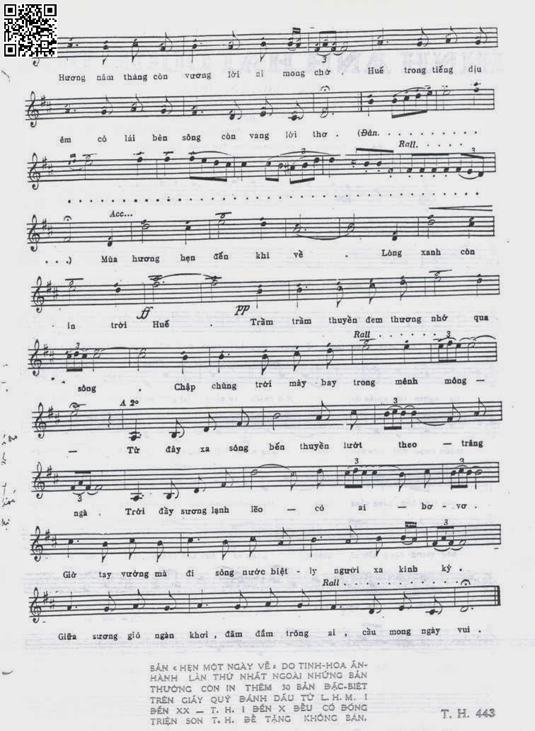 Page 3 of Sheet music PDF Hẹn một ngày về - Lê Hữu Mục