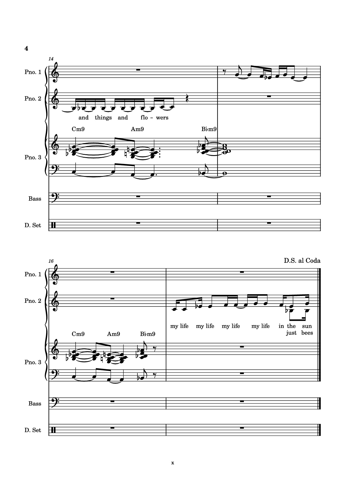 Page 4 of Sheet music PDF Piano Guitar Tab Everybody Loves the Sunshine Piano - Arr. Mohsam