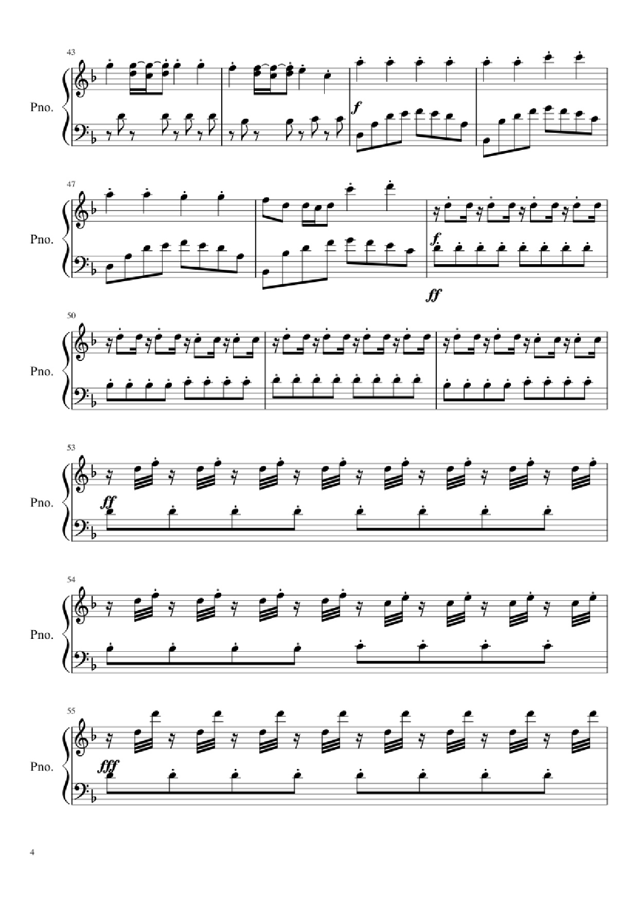 Page 4 of Sheet music PDF Piano Ludicrous Speed Piano - F-777