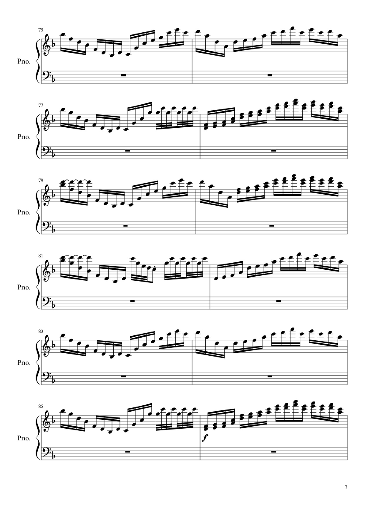 Page 7 of Sheet music PDF Piano Ludicrous Speed Piano - F-777
