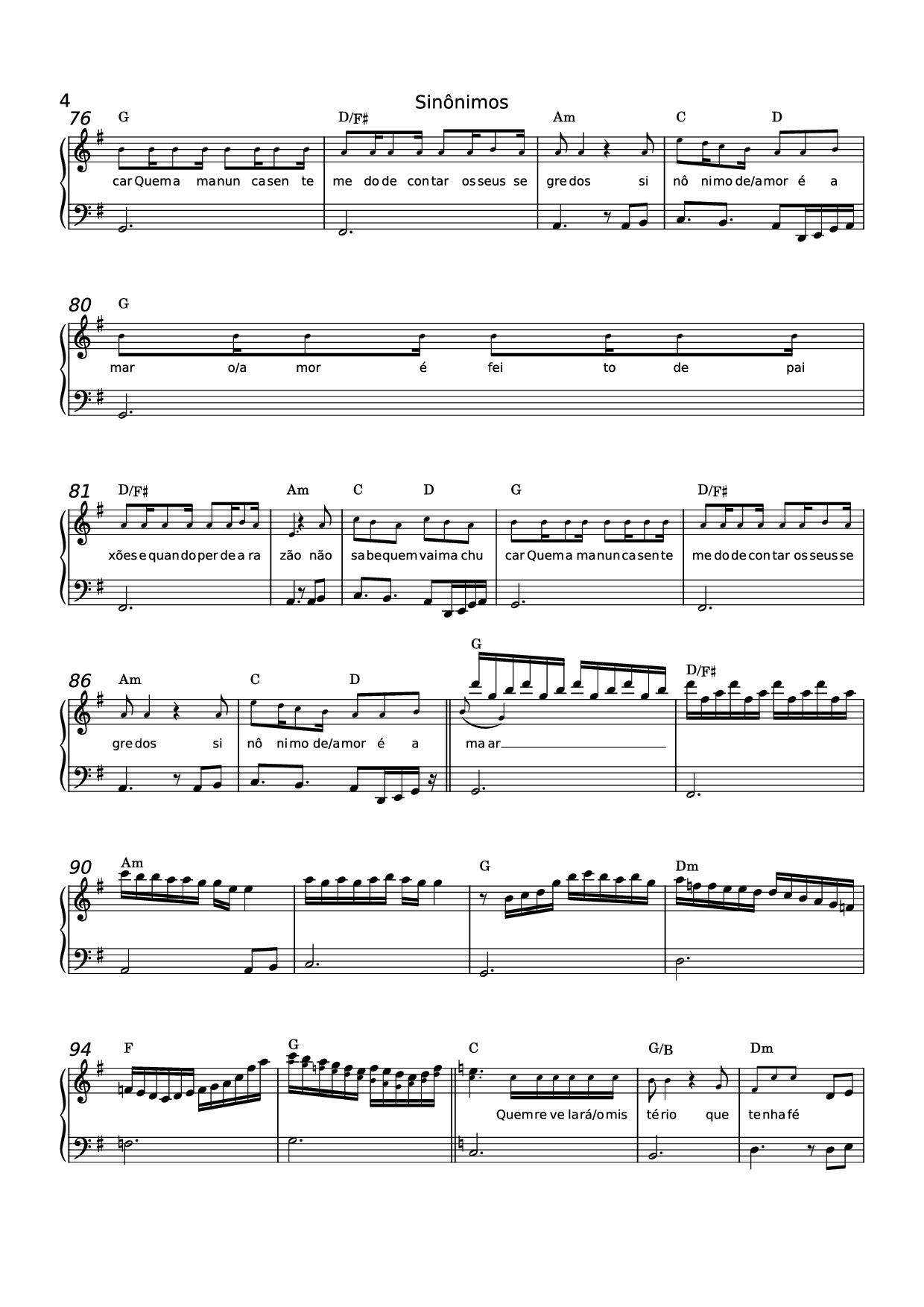 Page 4 of Sheet music PDF Piano Sinônimos Piano - 