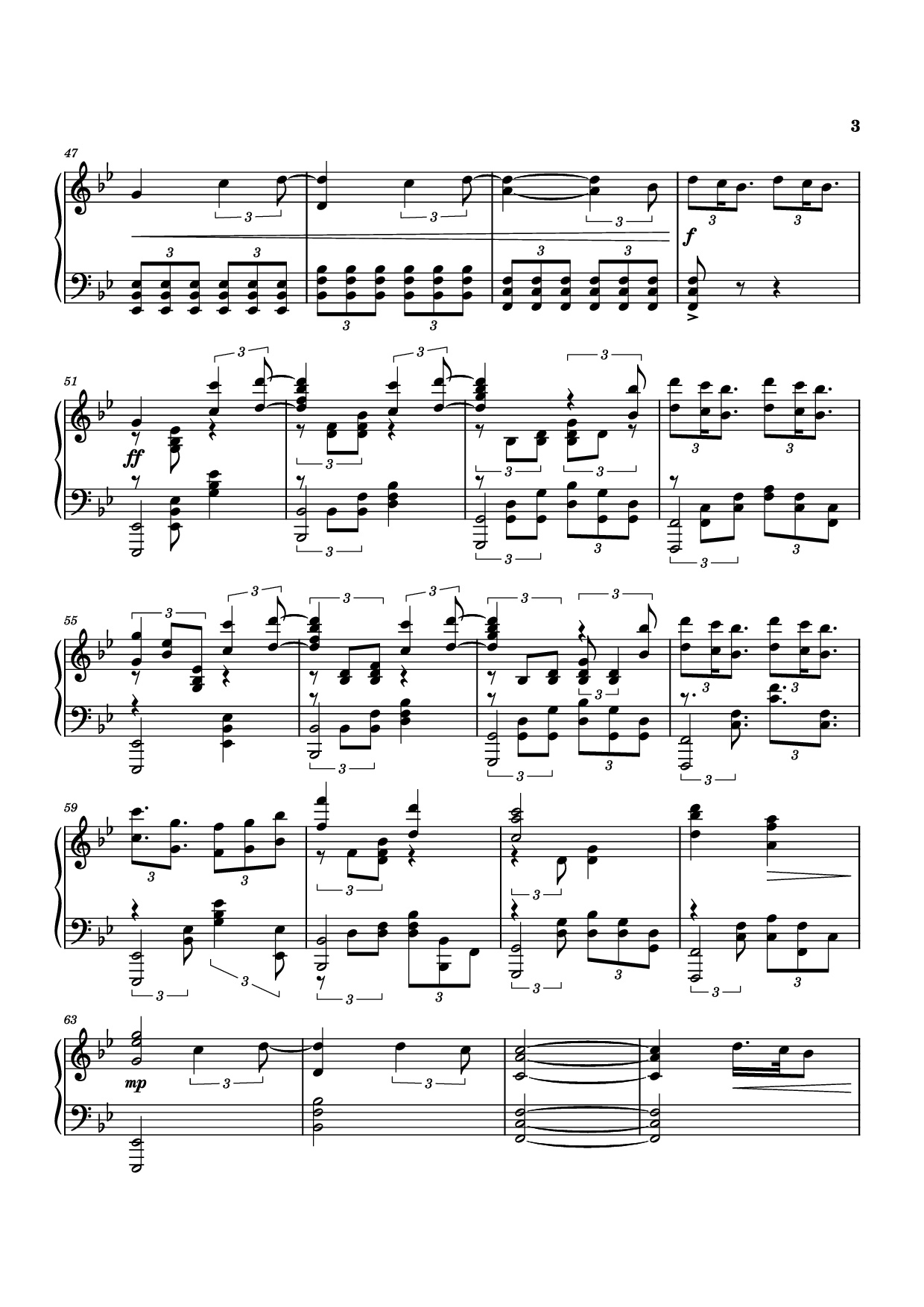 Page 3 of Sheet music PDF Piano Beautiful Things Piano - Arr. Judah Esparza