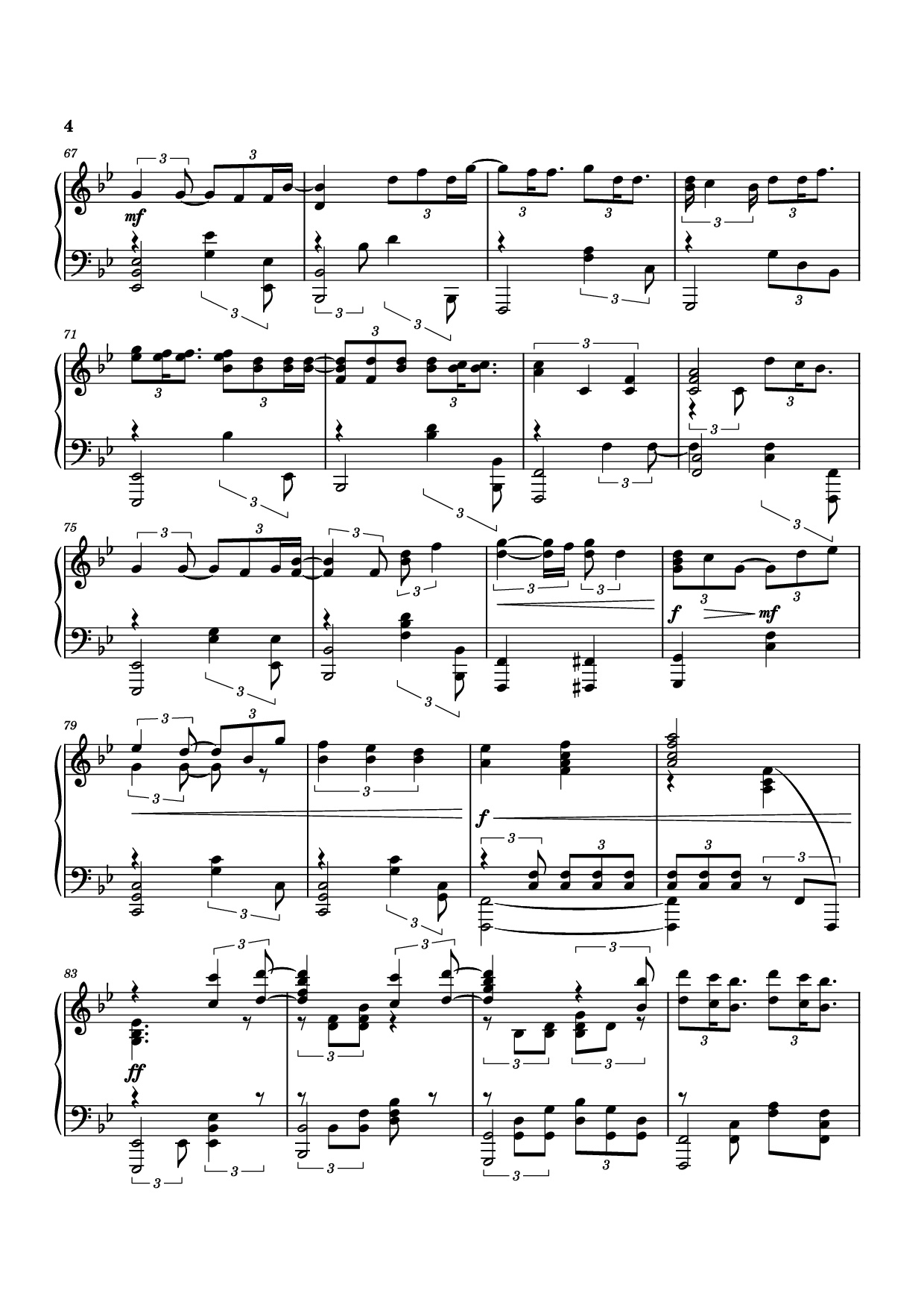 Page 4 of Sheet music PDF Piano Beautiful Things Piano - Arr. Judah Esparza