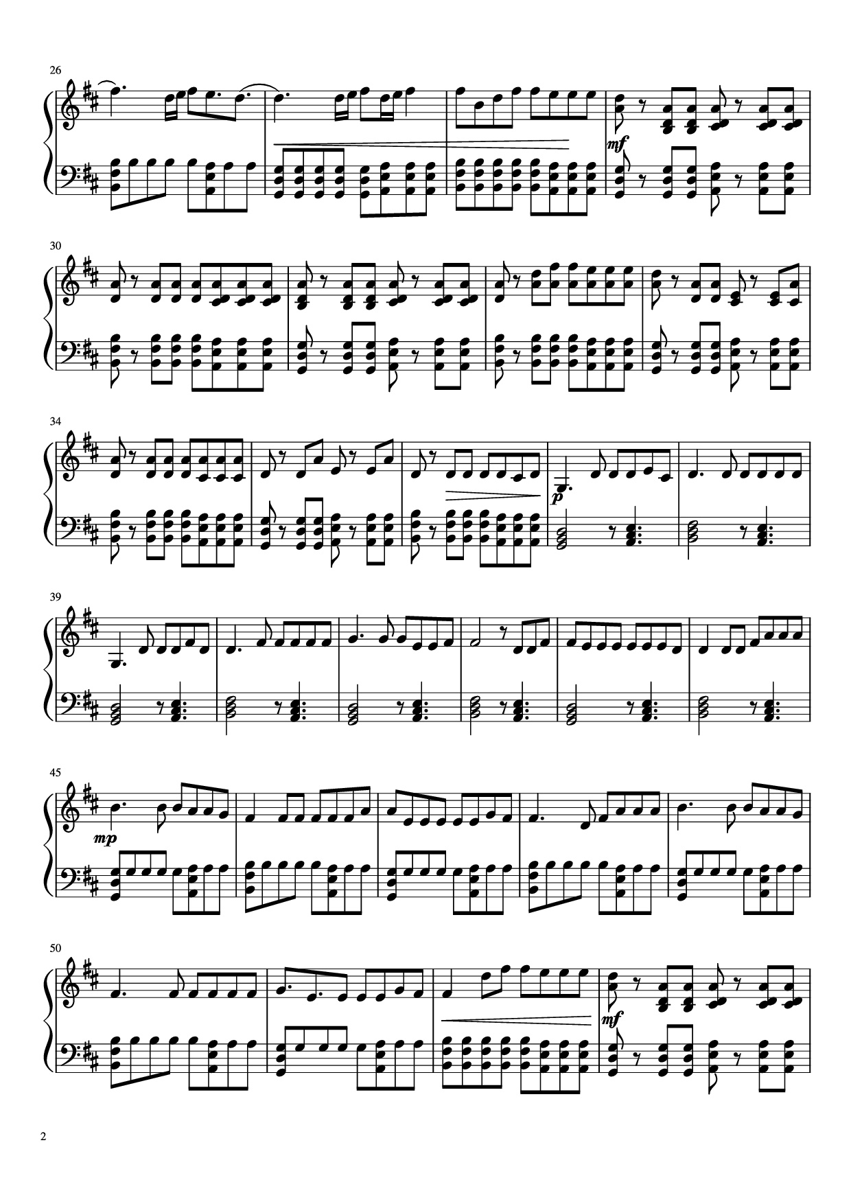 Page 2 of Sheet music PDF Piano Something Just Like This Piano - The Chainsmokers