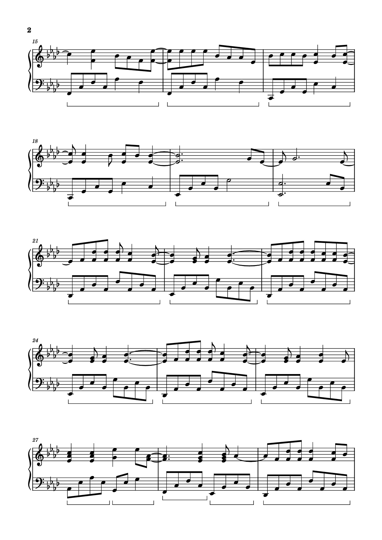 Page 2 of Sheet music PDF Piano Night Changes Piano - One Direction