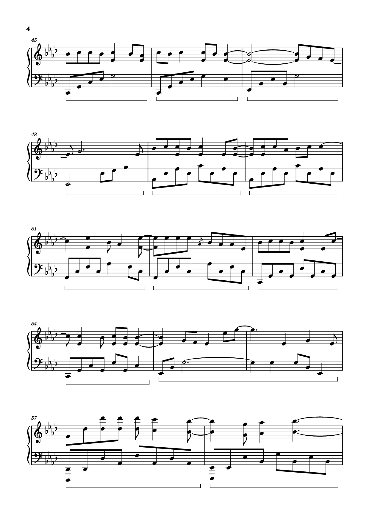 Page 4 of Sheet music PDF Piano Night Changes Piano - One Direction