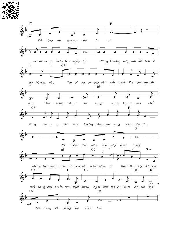 Page 2 of Sheet music PDF Hết rồi những ngày vui - Lê Uyên Phương