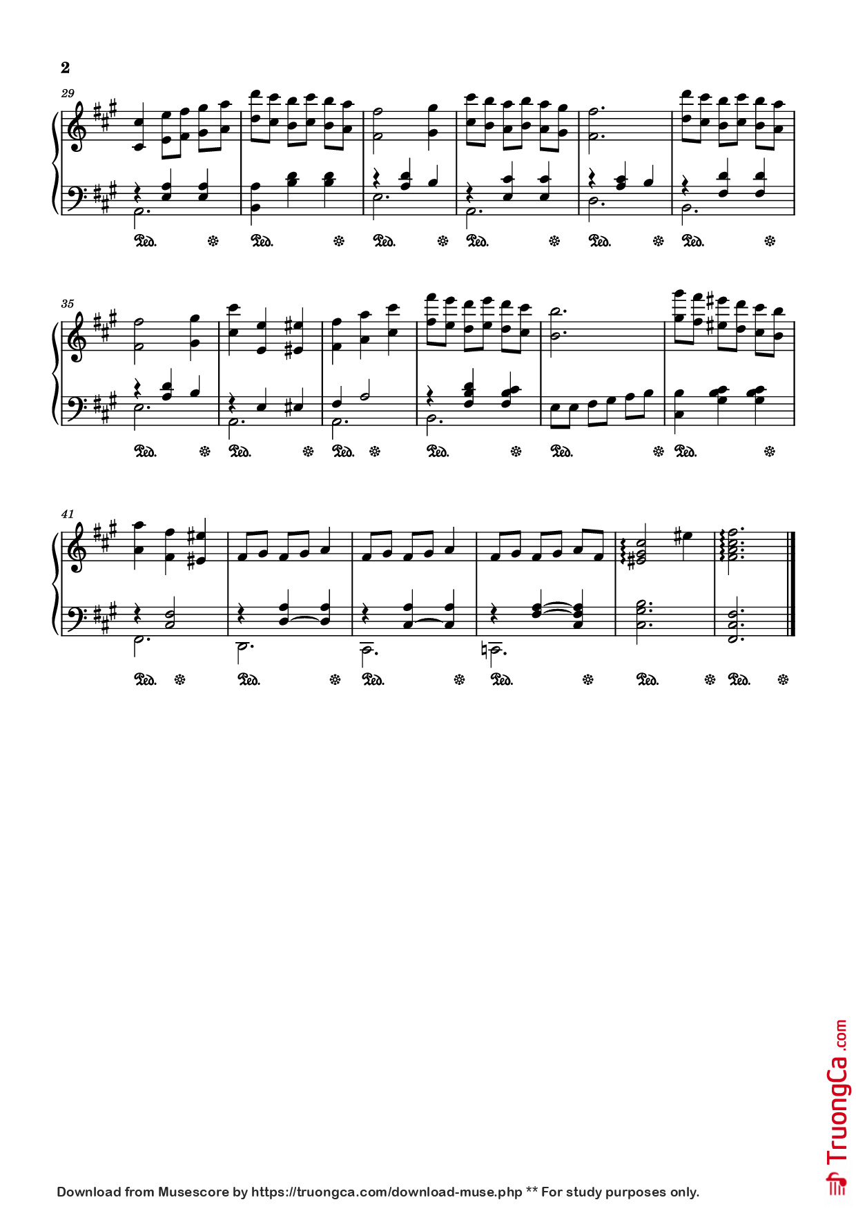 Page 2 of Sheet music PDF Piano Лалаленд Piano - Justin Hurwitz