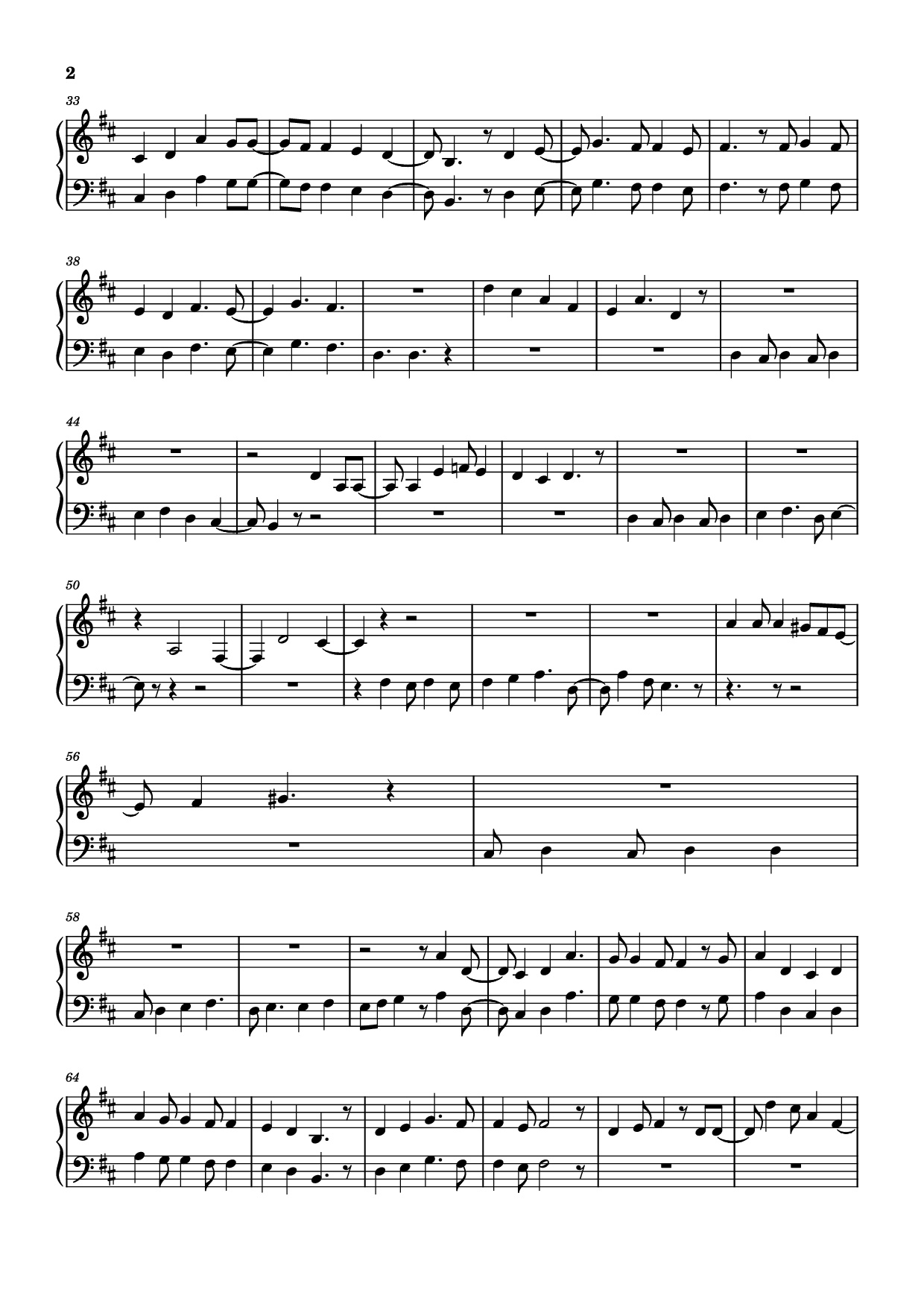 Page 2 of Sheet music PDF Piano Would You Fall In Love With Me Again Piano - Jorge Rivera-Herrans