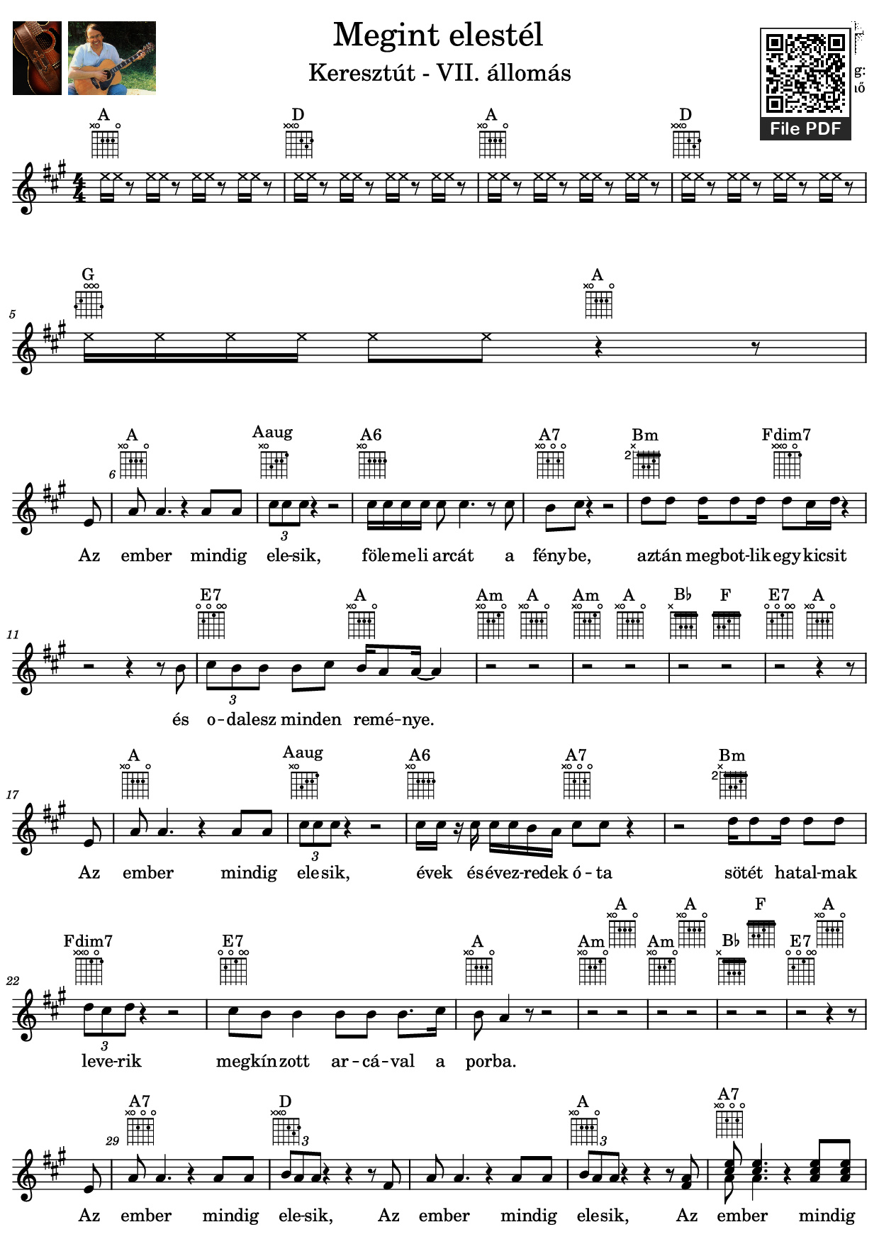 Megint elestél - Zene és Szöveg: