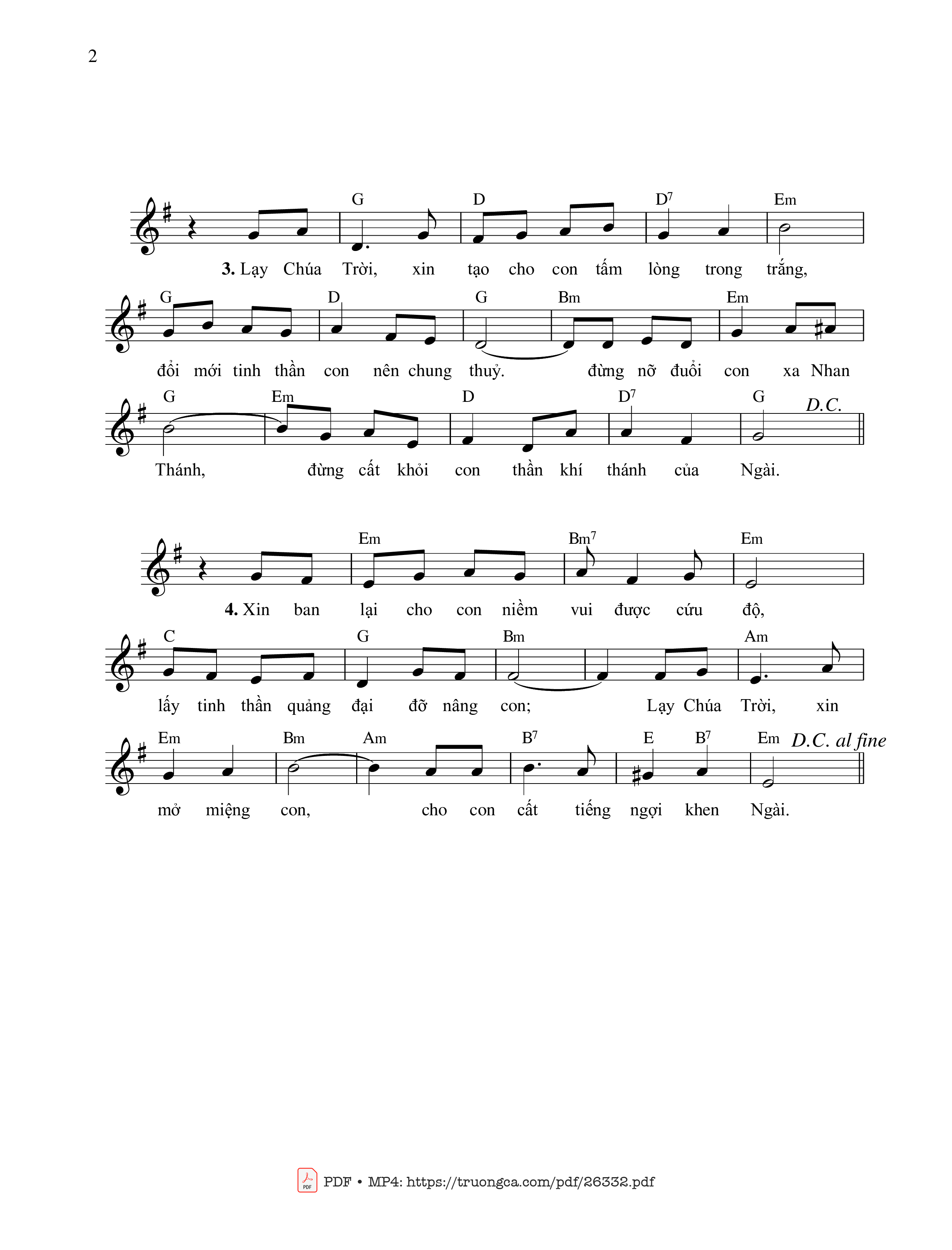 Lạy Chúa Xin dủ lòng xót thương vì chúng con đắc tội với Ngài, Trang 4