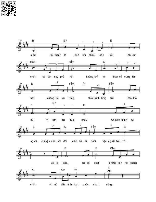Page 2 of Sheet music PDF Hiến chương yêu - Nguyên Bích