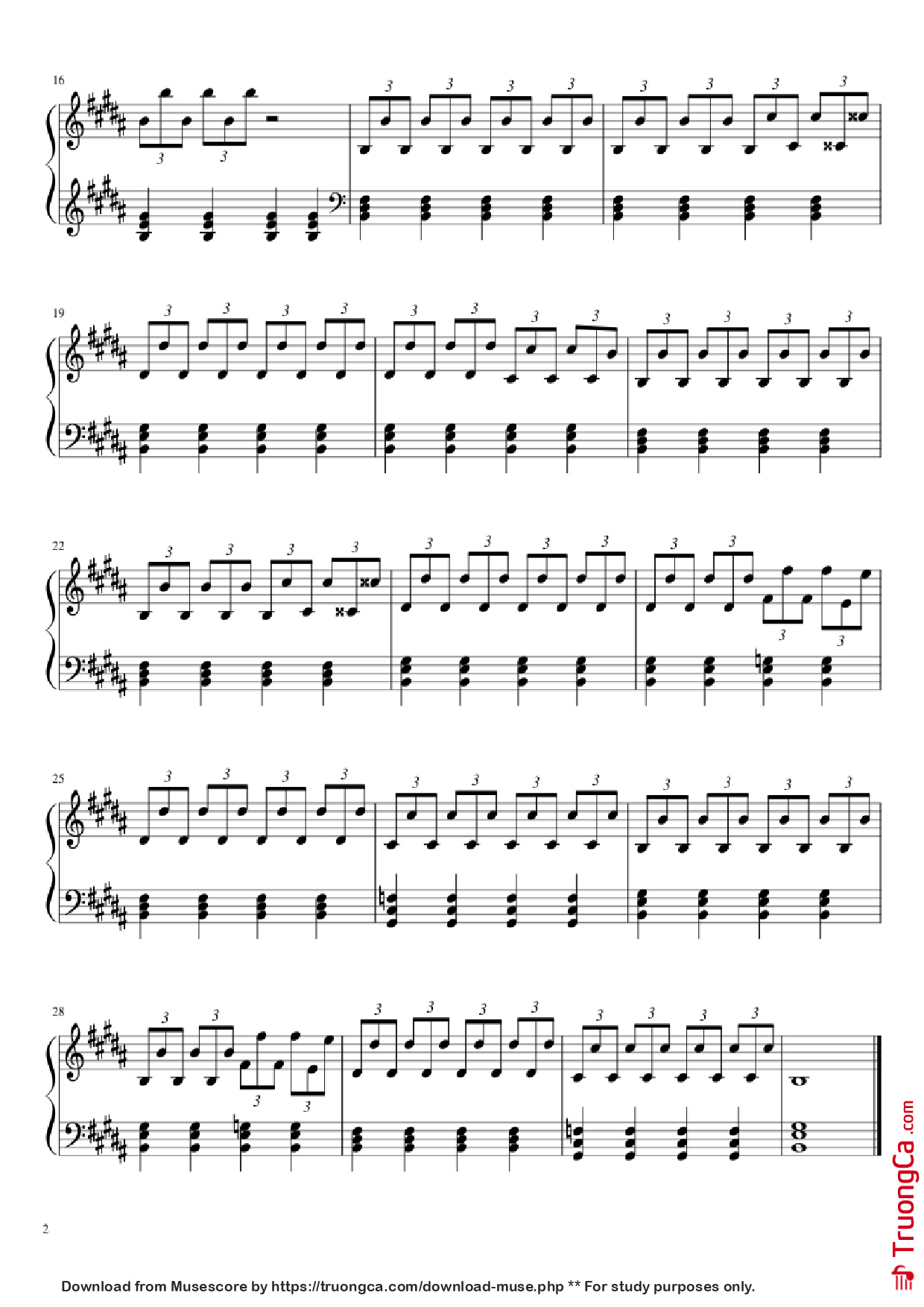 Page 2 of Sheet music PDF Piano Patience - The Lumineers Piano - Undefined